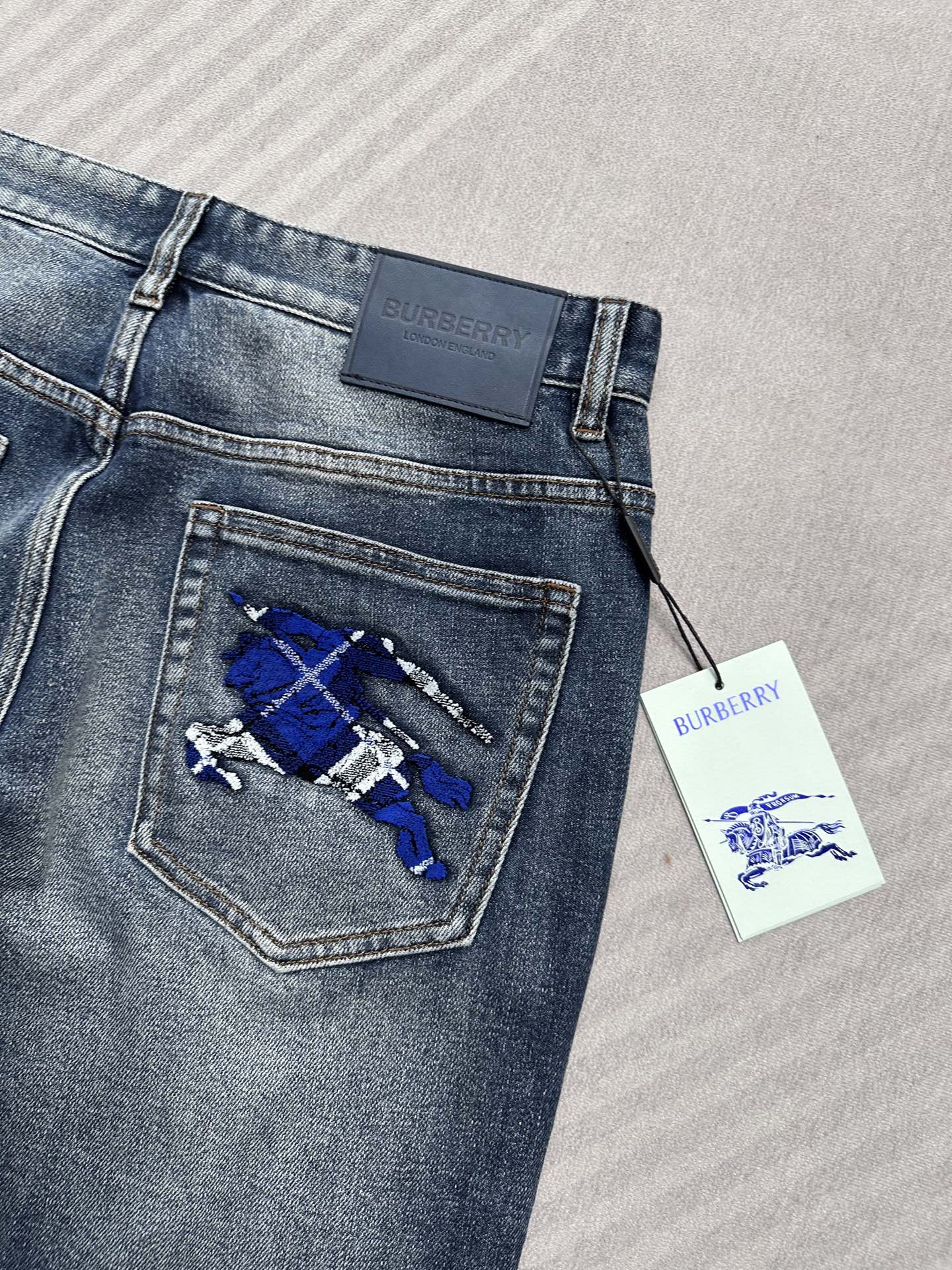 Burberry Blue Check Denim Jeans: Classic Fit, Modern Style 12 i1755847450944 1787 0 10