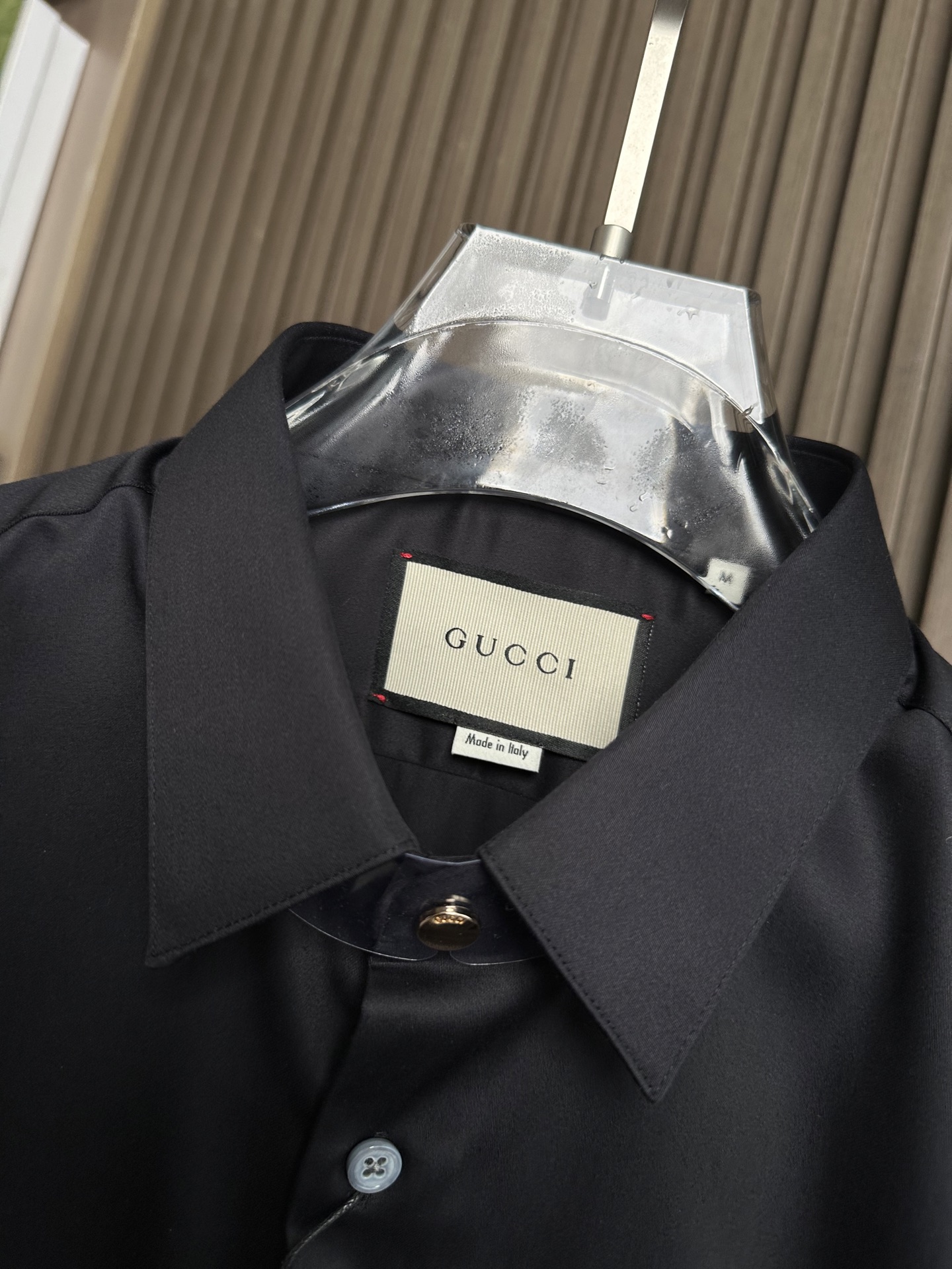 （黑～）Gu家25FW秋冬新款府绸长袖衬衫