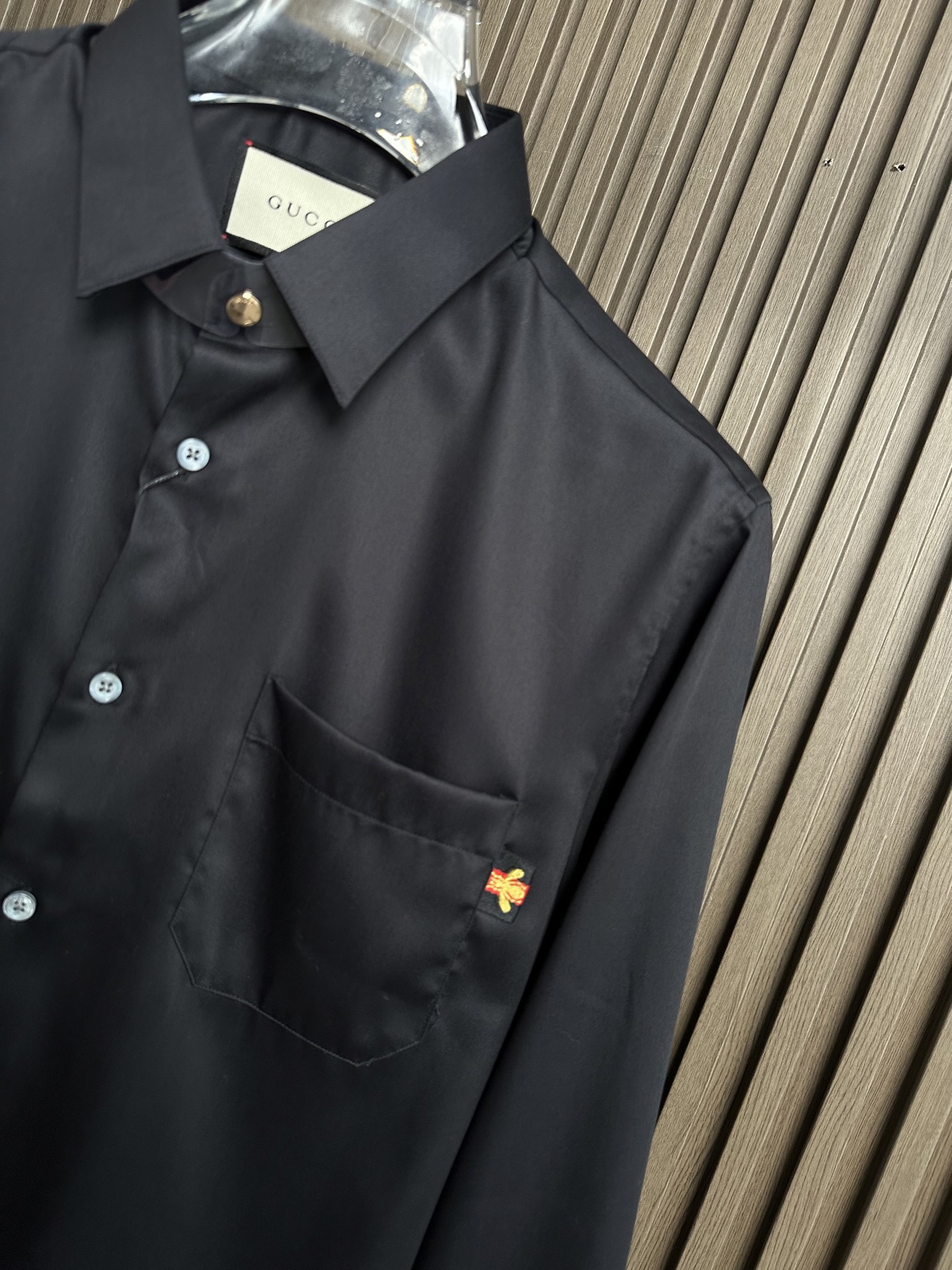 （黑～）Gu家25FW秋冬新款府绸长袖衬衫