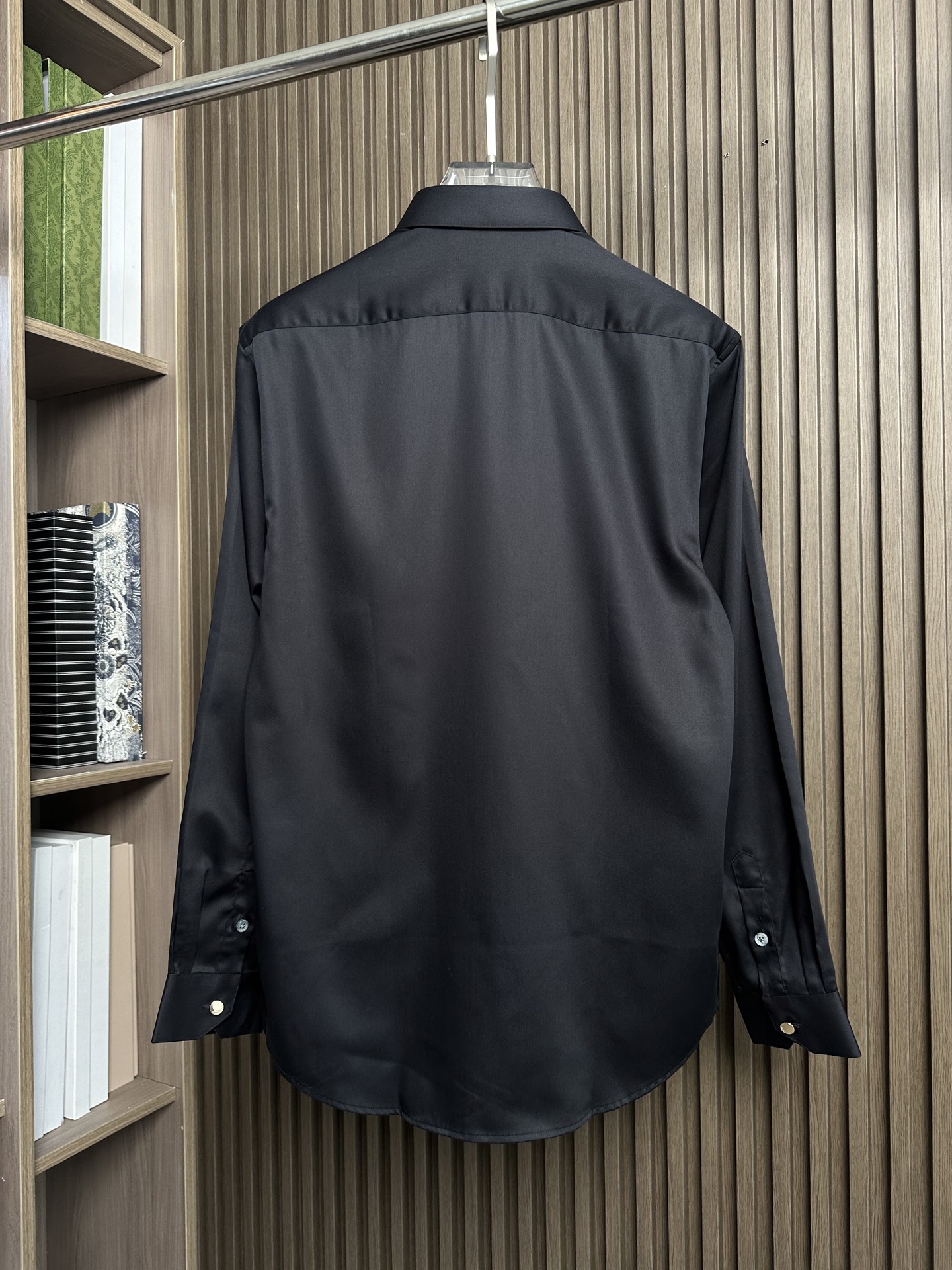 （黑～）Gu家25FW秋冬新款府绸长袖衬衫