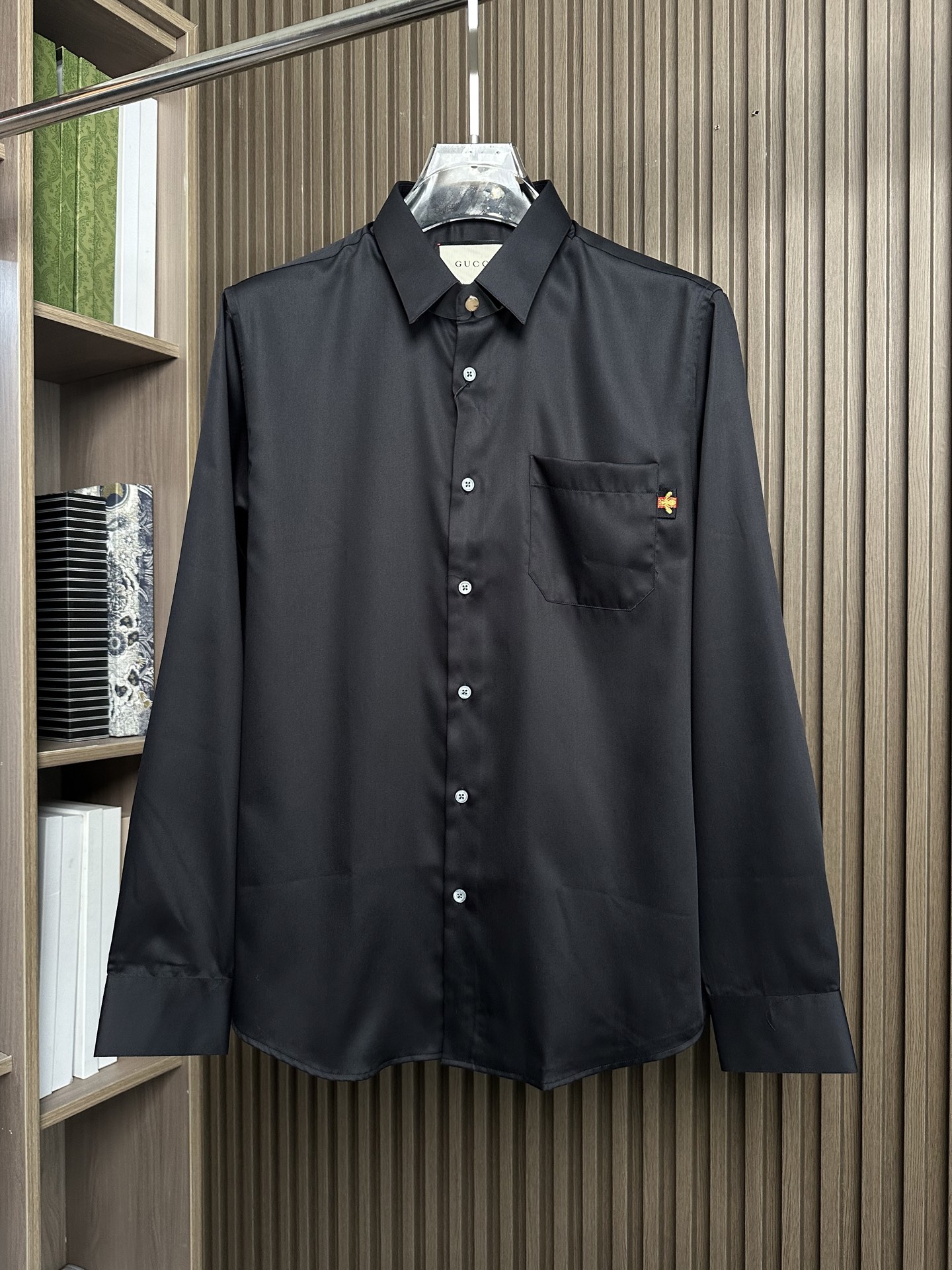 （黑～）Gu家25FW秋冬新款府绸长袖衬衫