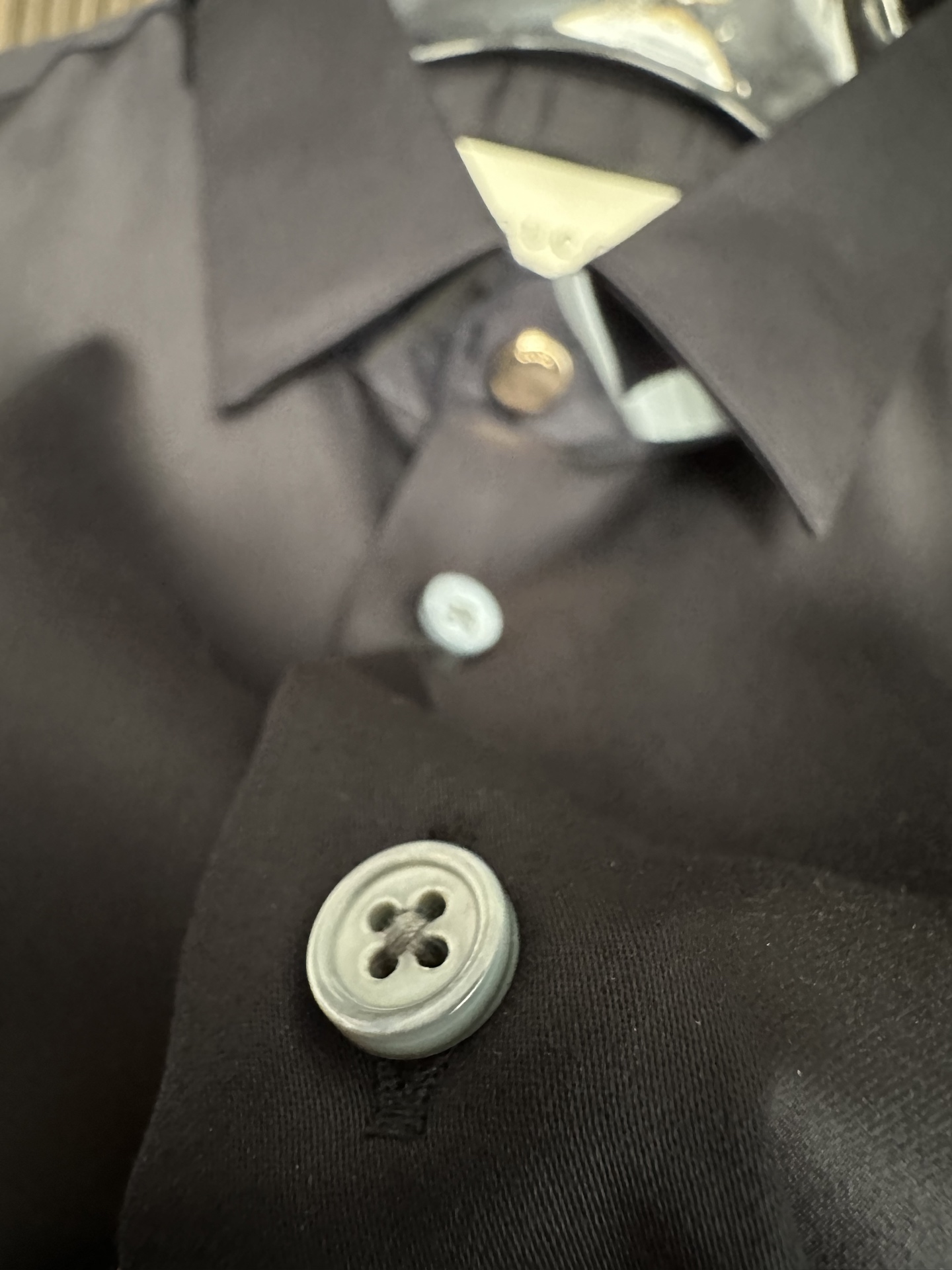 （黑～）Gu家25FW秋冬新款府绸长袖衬衫