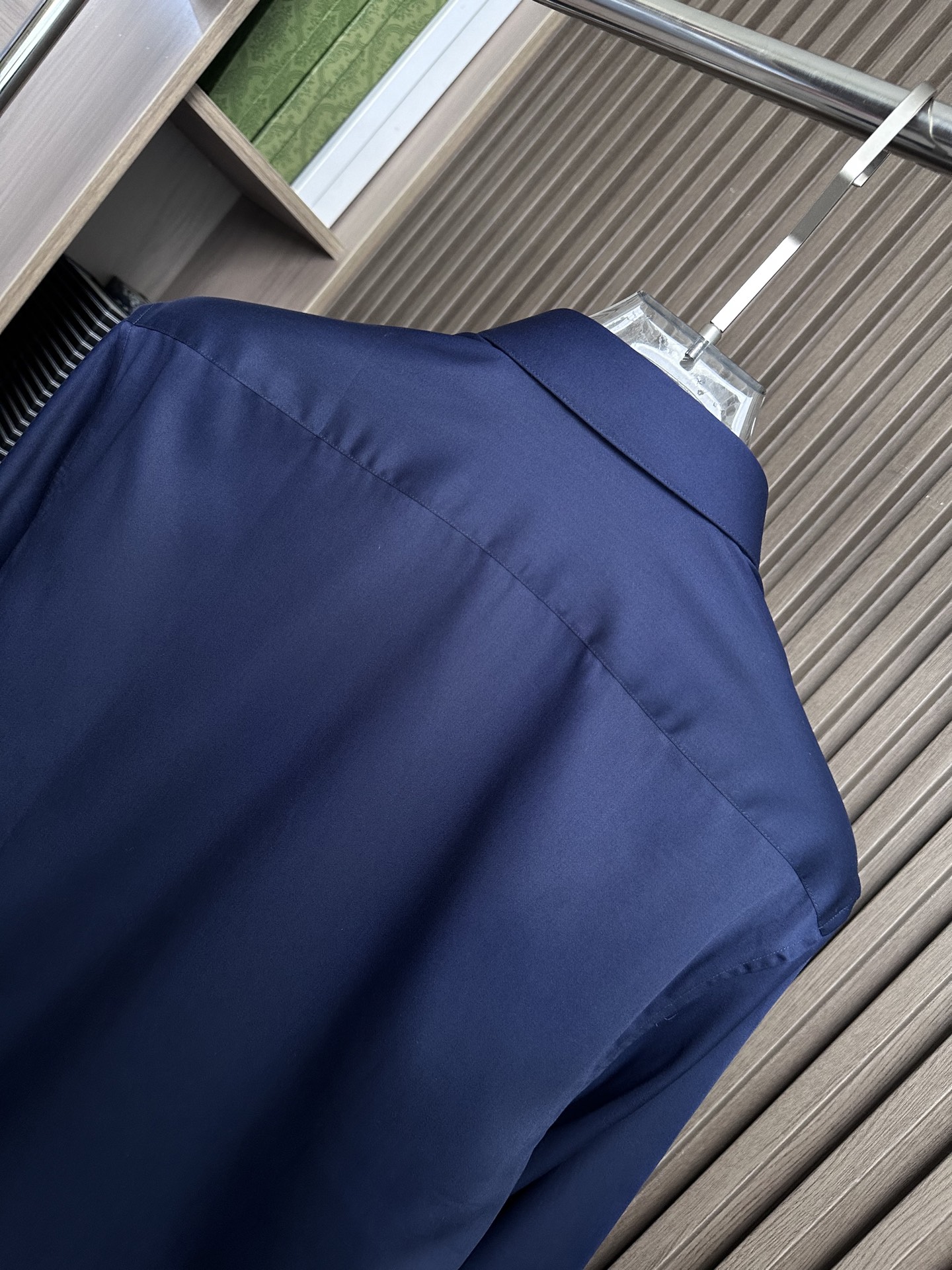 （藏蓝～）Gu家25FW秋冬新款府绸长袖衬衫