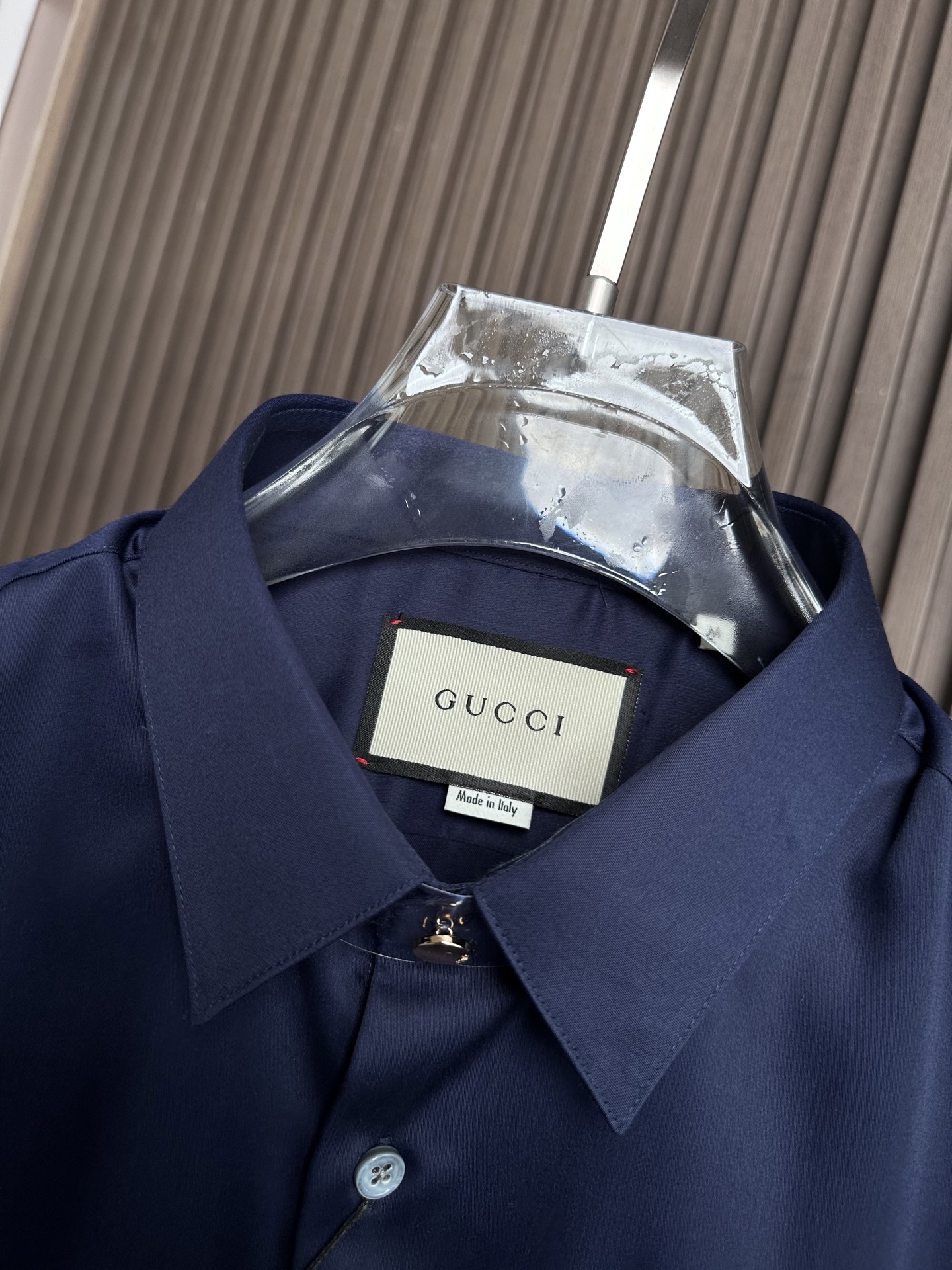 （藏蓝～）Gu家25FW秋冬新款府绸长袖衬衫