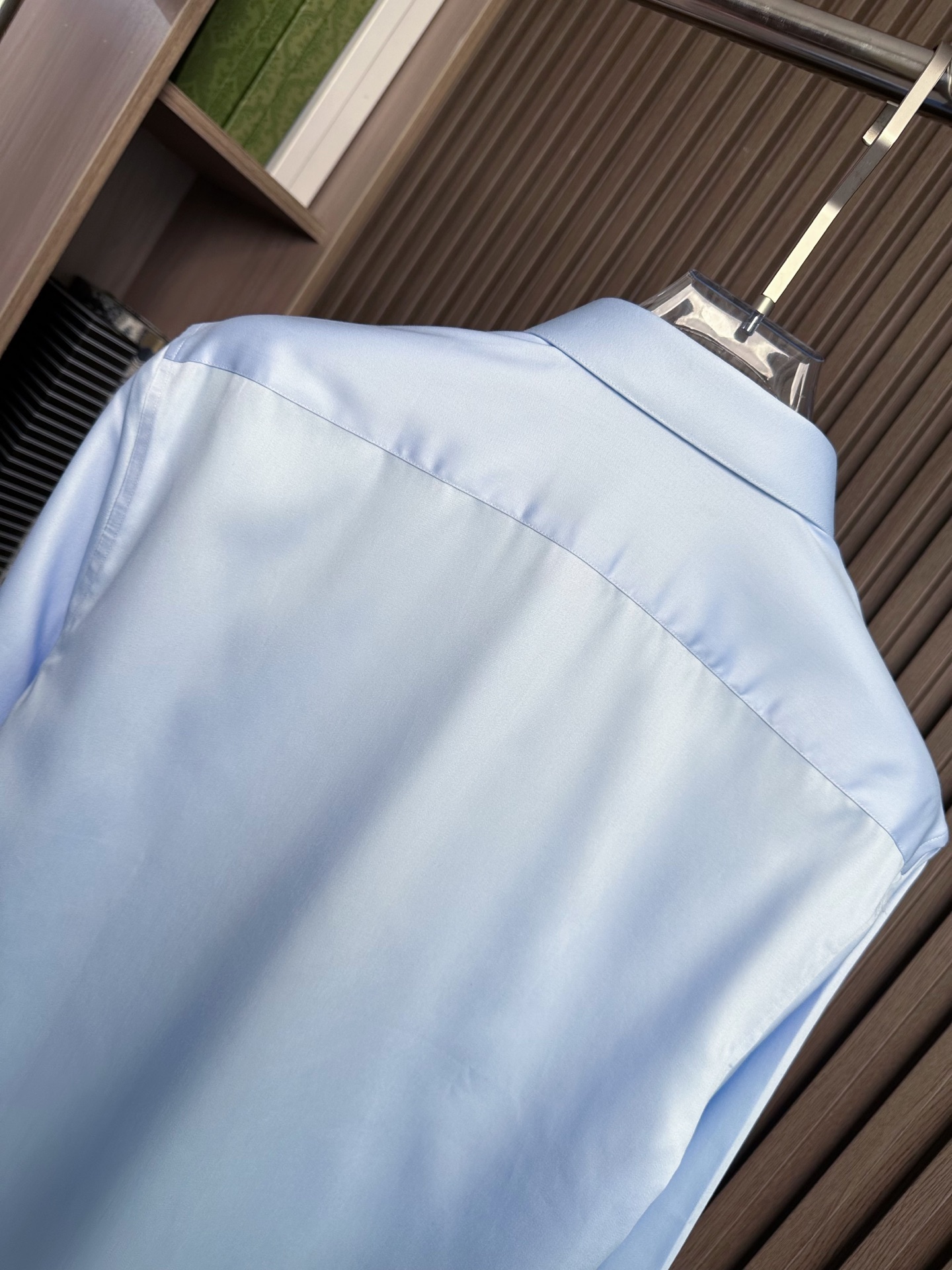 （浅蓝～）Gu家25FW秋冬新款府绸长袖衬衫