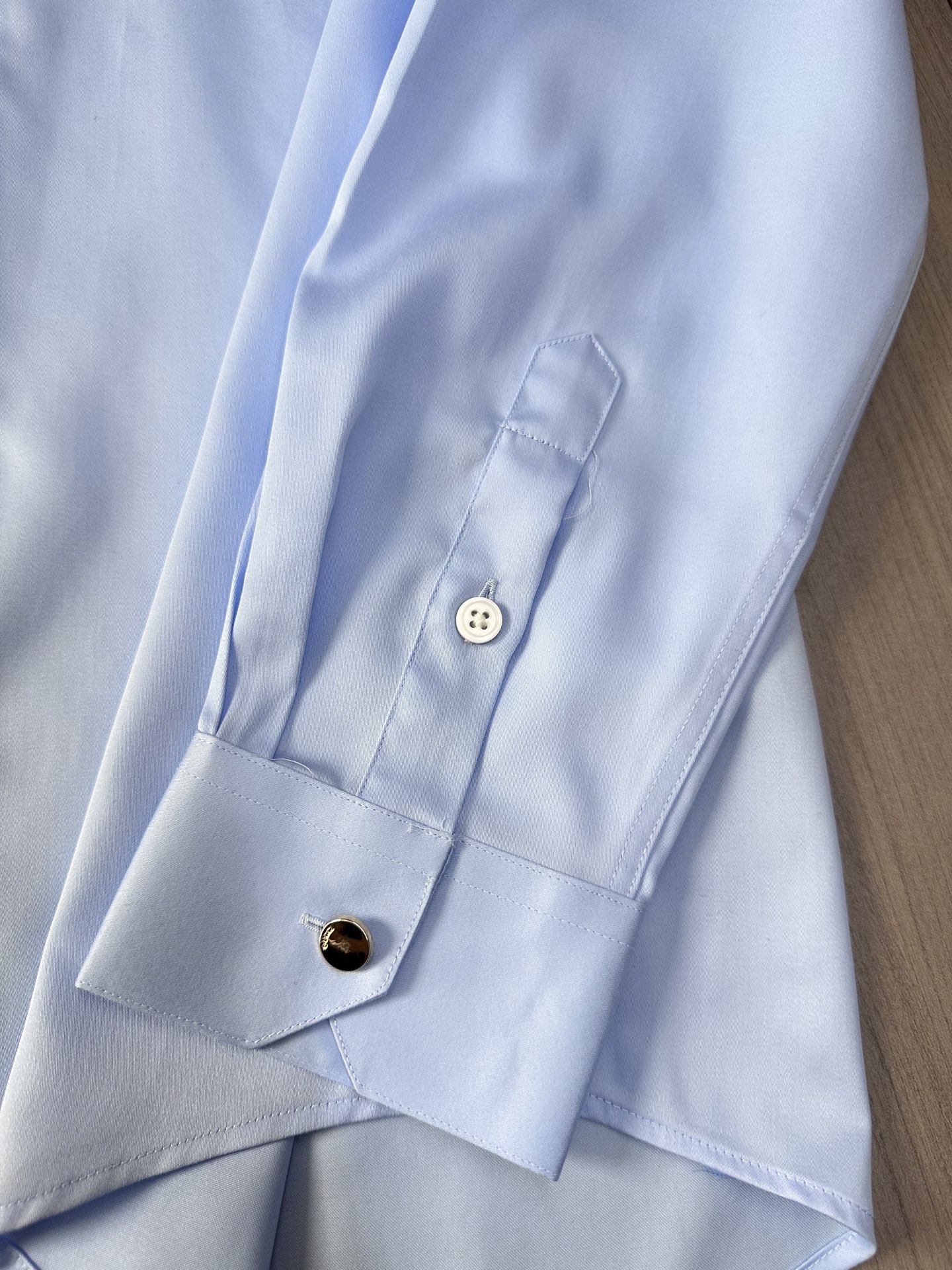 （浅蓝～）Gu家25FW秋冬新款府绸长袖衬衫