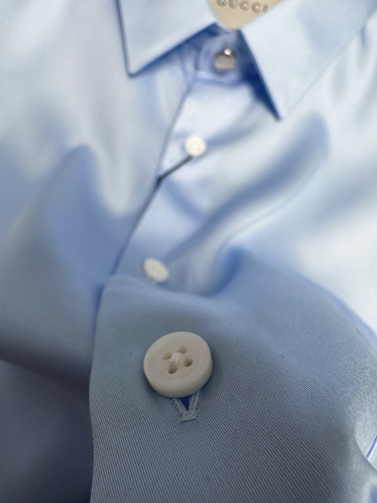 （浅蓝～）Gu家25FW秋冬新款府绸长袖衬衫