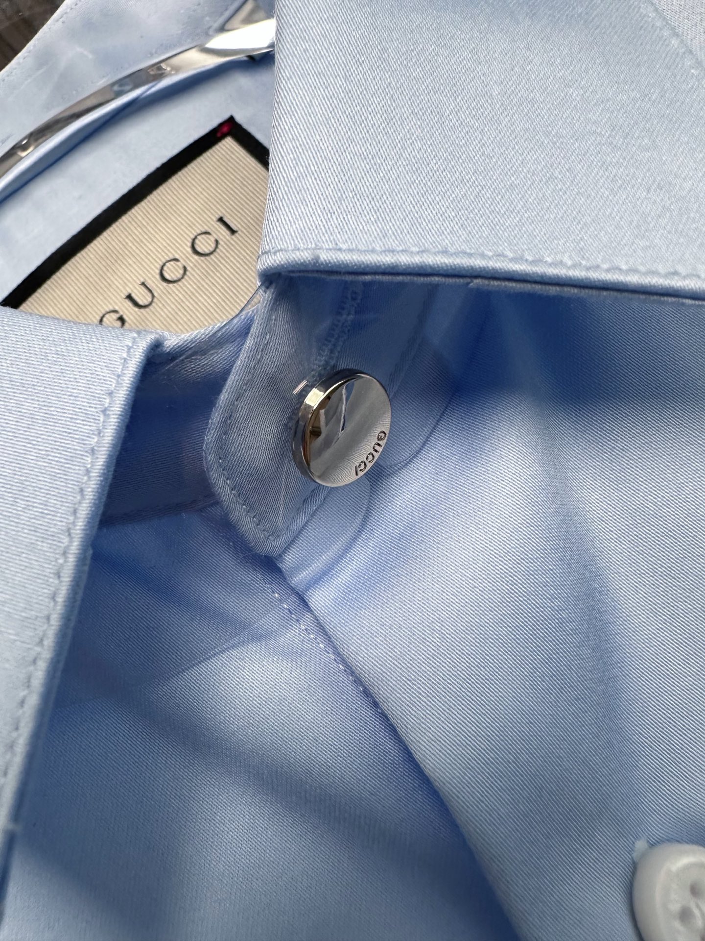 （浅蓝～）Gu家25FW秋冬新款府绸长袖衬衫