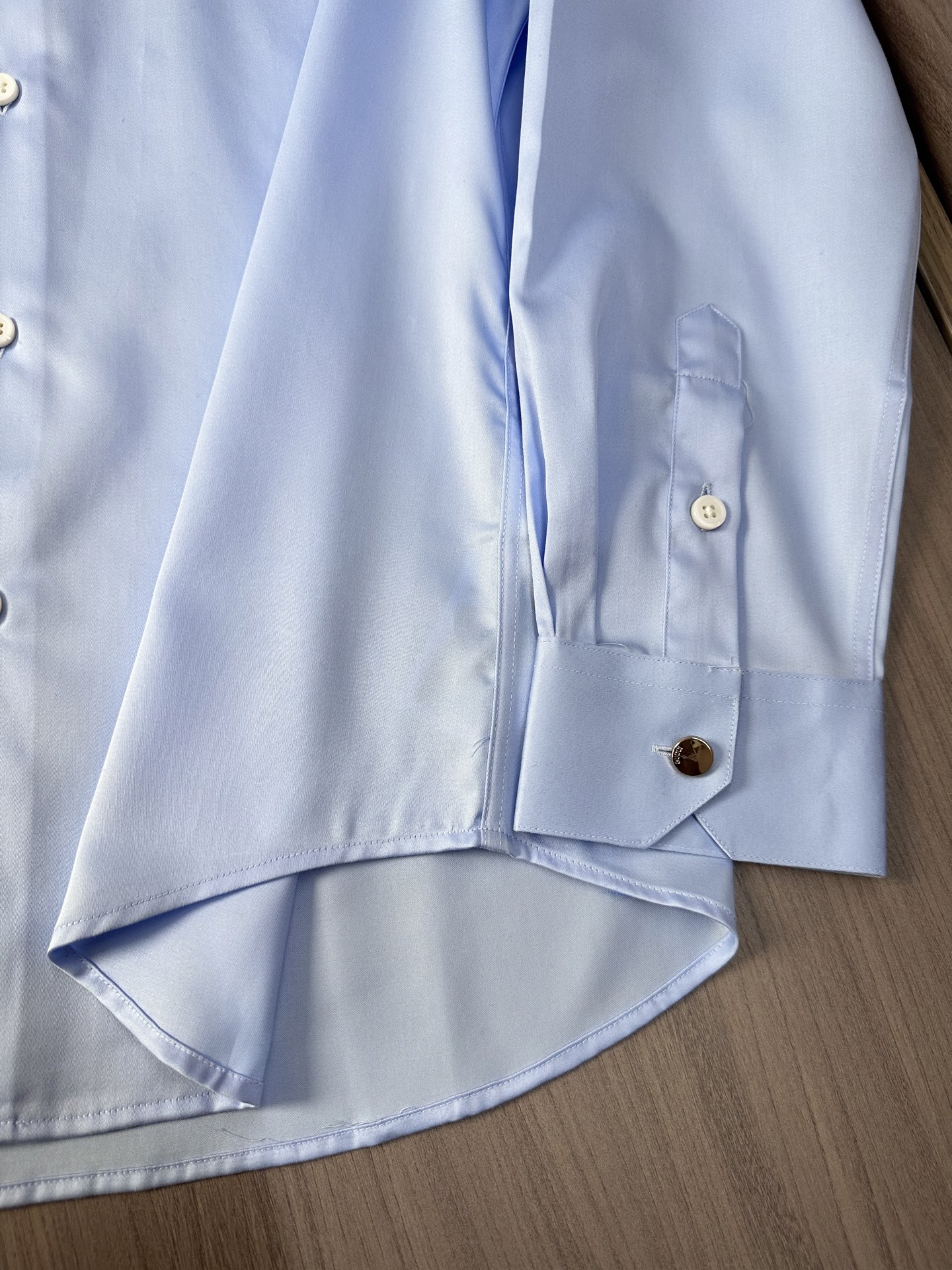 （浅蓝～）Gu家25FW秋冬新款府绸长袖衬衫