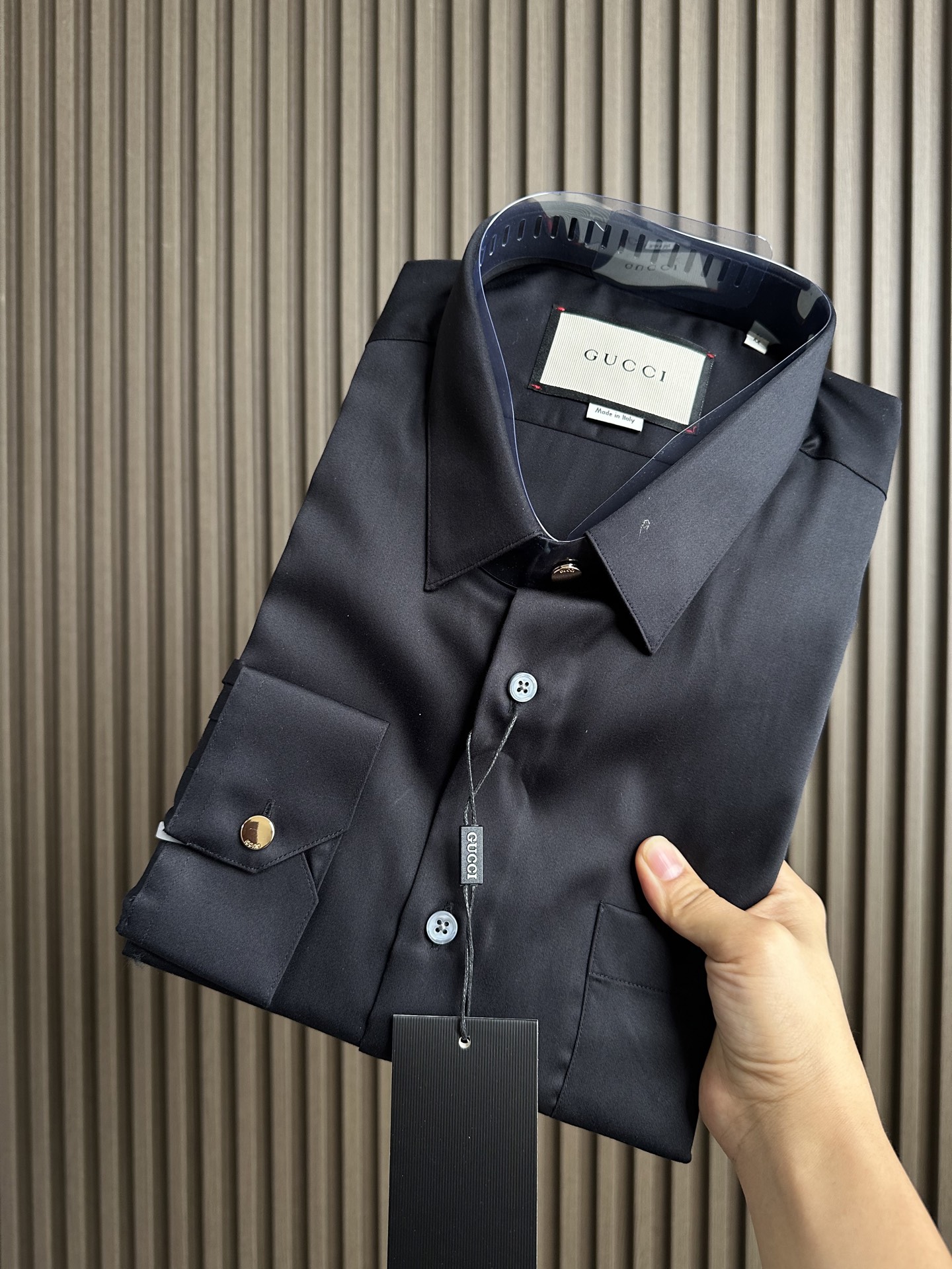 （黑～）Gu家25FW秋冬新款府绸长袖衬衫