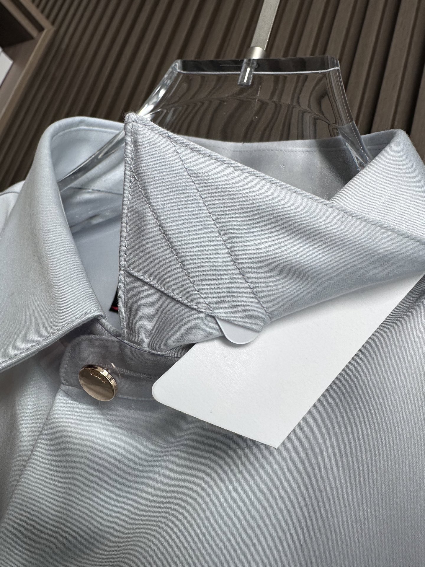 （浅灰～）Gu家25FW秋冬新款府绸长袖衬衫