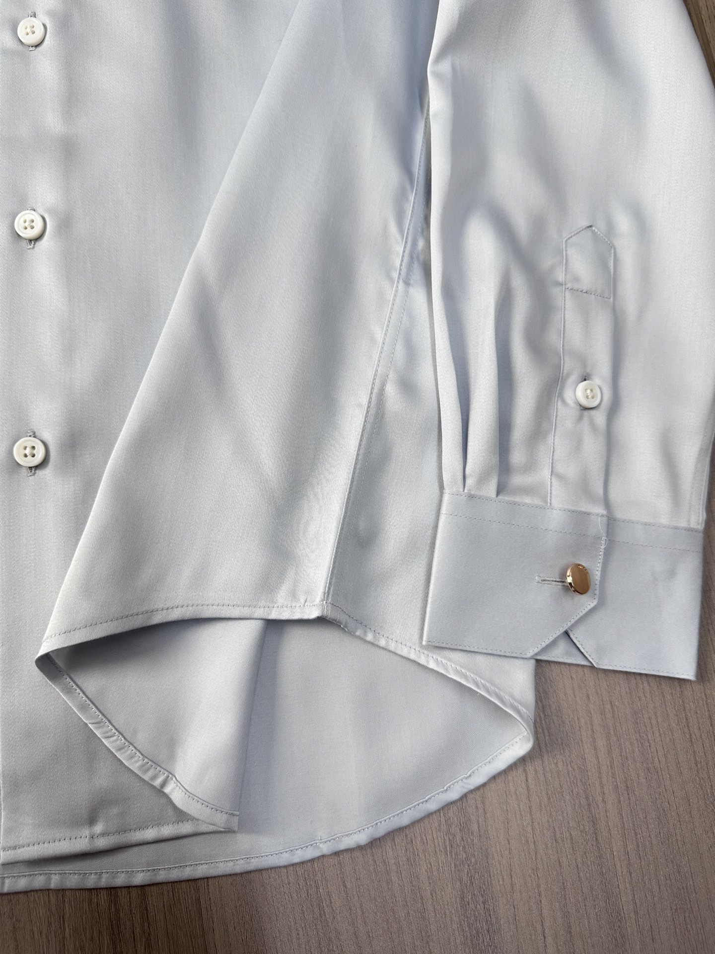 （浅灰～）Gu家25FW秋冬新款府绸长袖衬衫