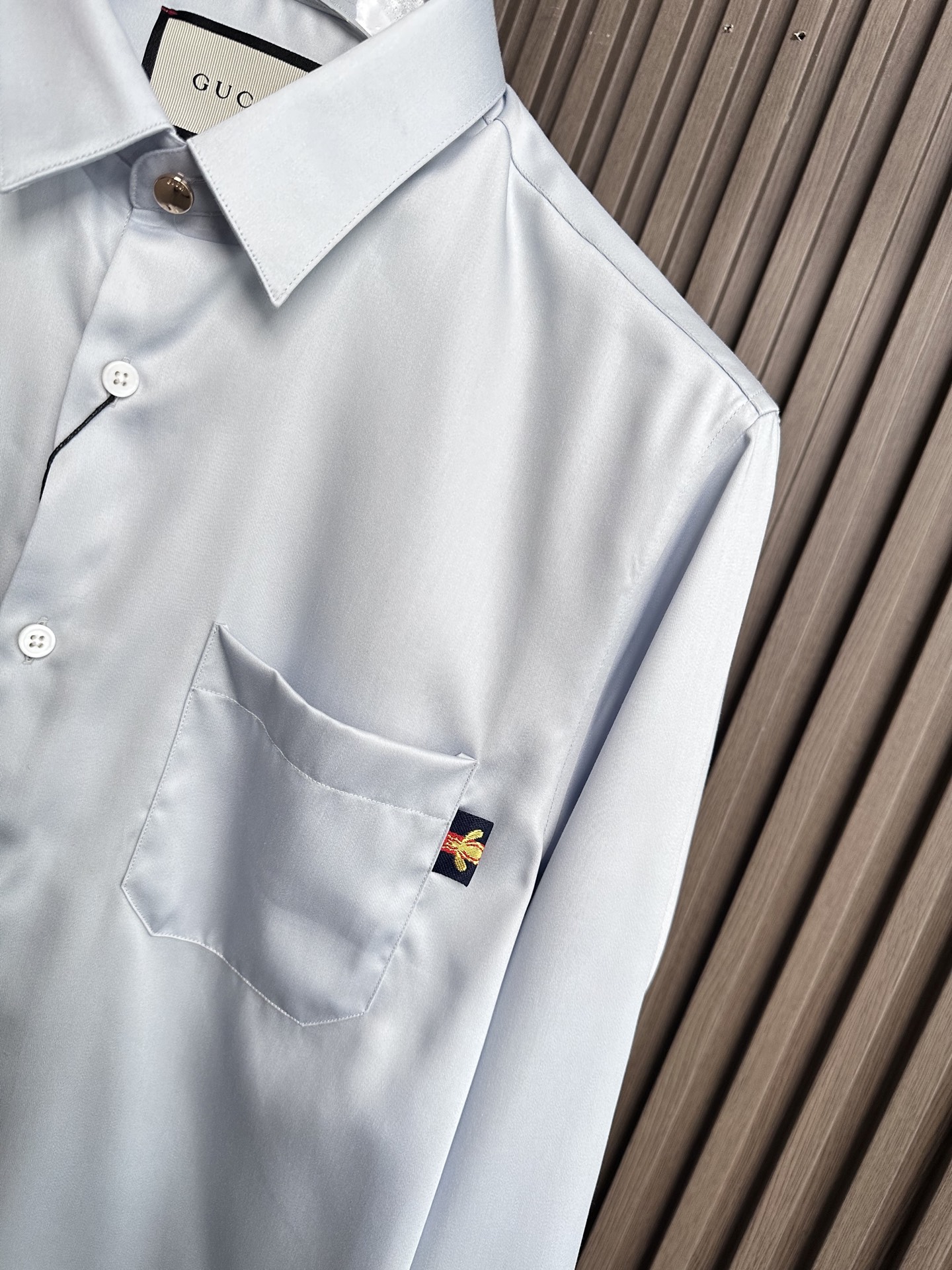 （浅灰～）Gu家25FW秋冬新款府绸长袖衬衫