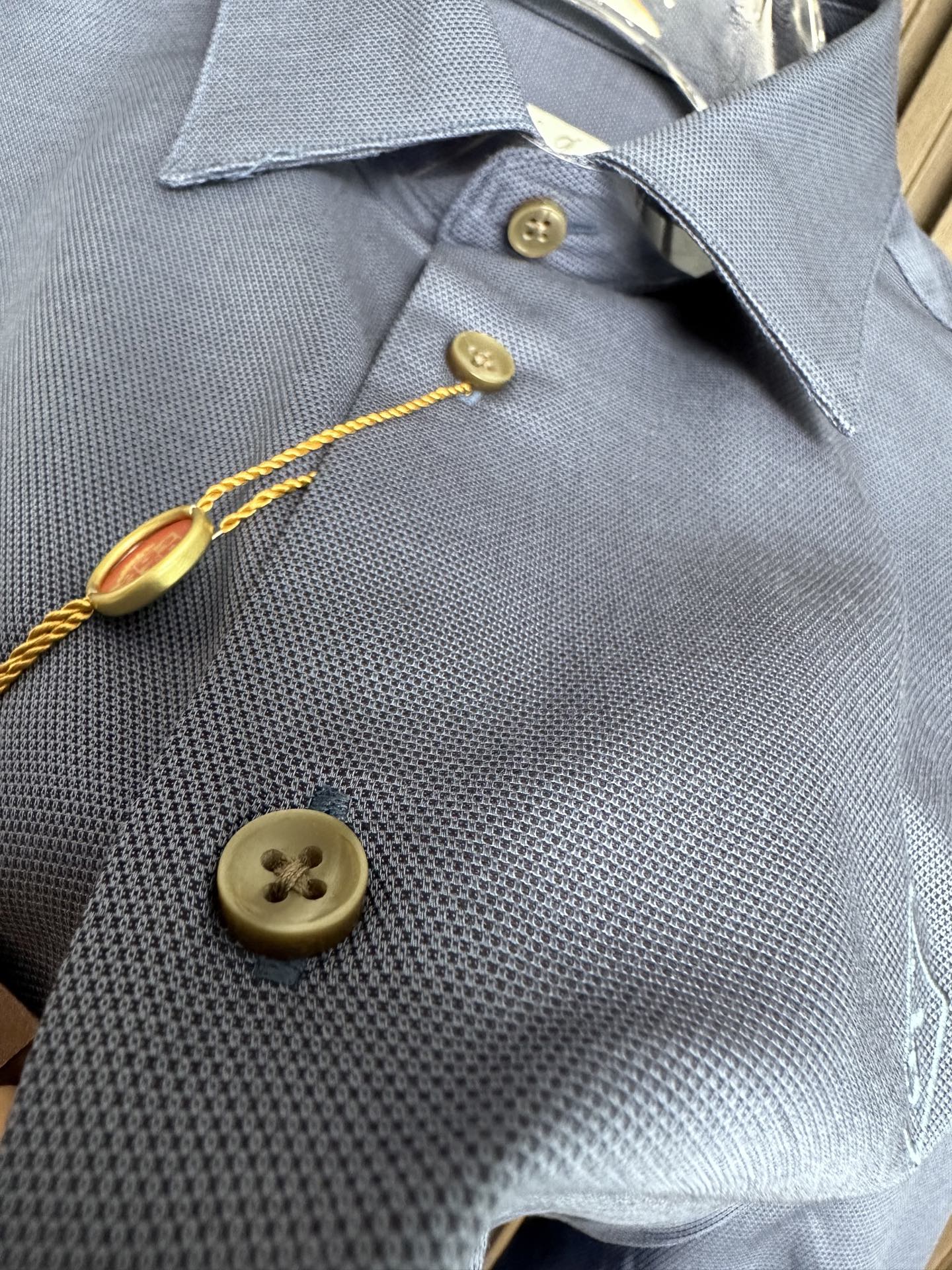 （蓝～）lP🆕家25FW秋冬新款提花面料长袖衬衫