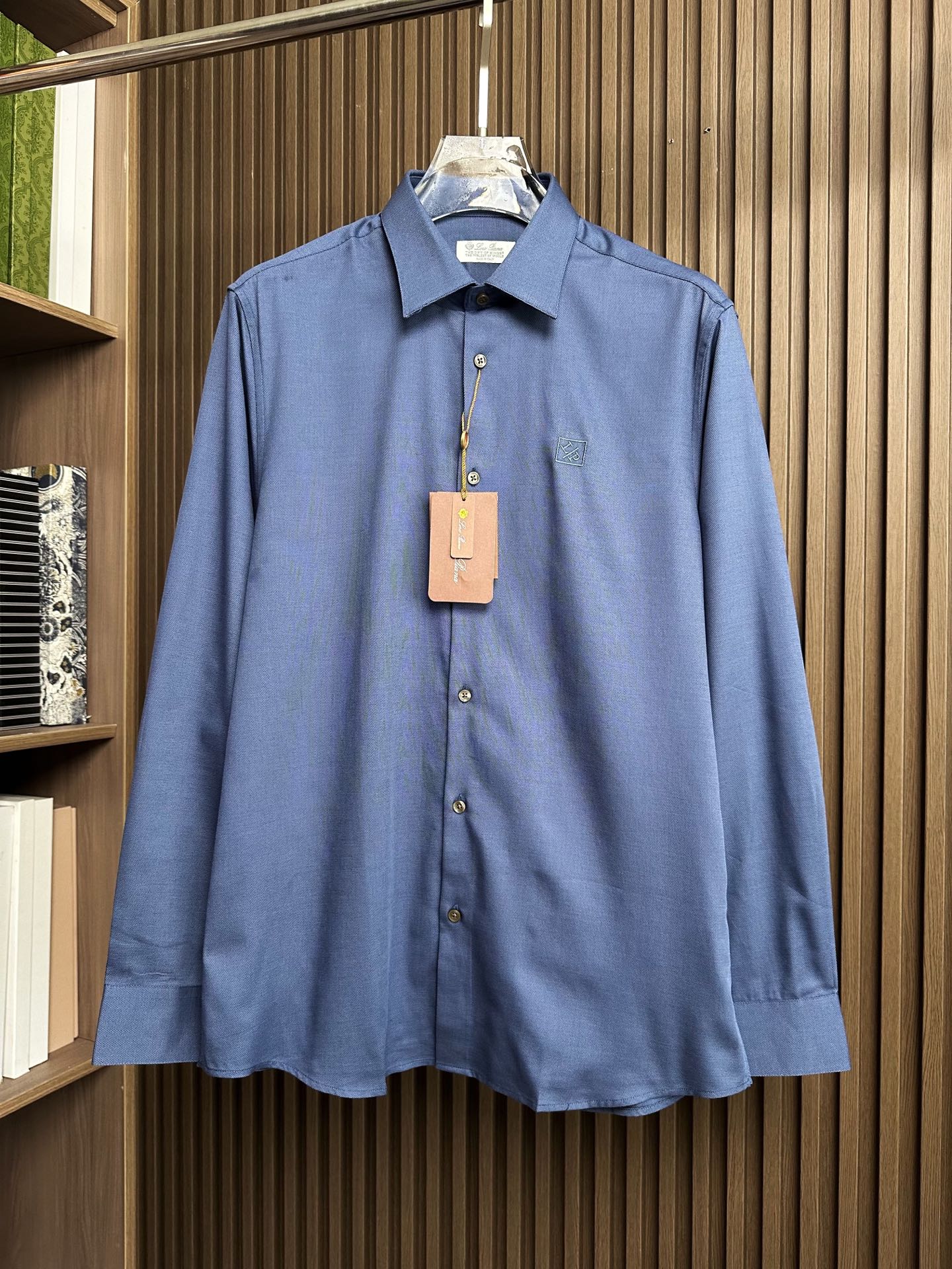 （蓝～）lP🆕家25FW秋冬新款提花面料长袖衬衫