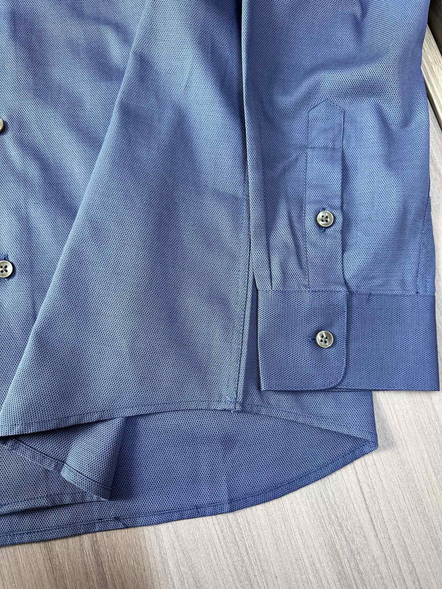 （蓝～）lP🆕家25FW秋冬新款提花面料长袖衬衫