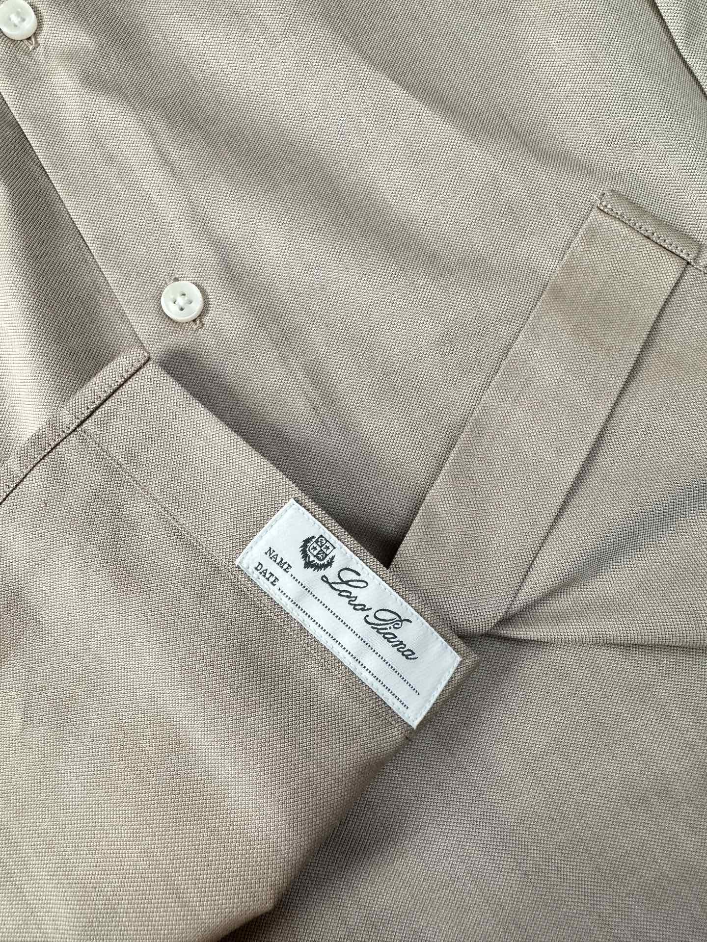 （卡其～）lP🆕家25FW秋冬新款提花面料长袖衬衫