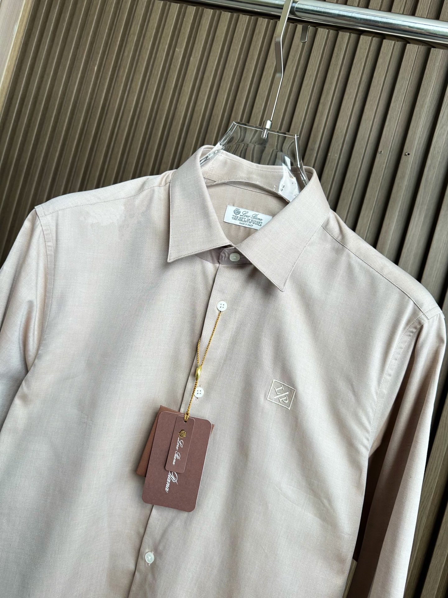 （卡其～）lP🆕家25FW秋冬新款提花面料长袖衬衫