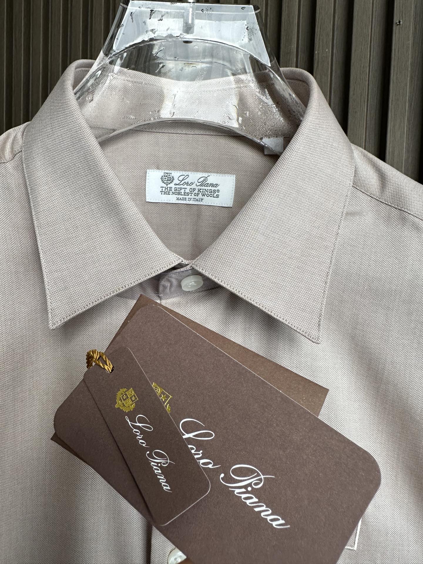 （卡其～）lP🆕家25FW秋冬新款提花面料长袖衬衫