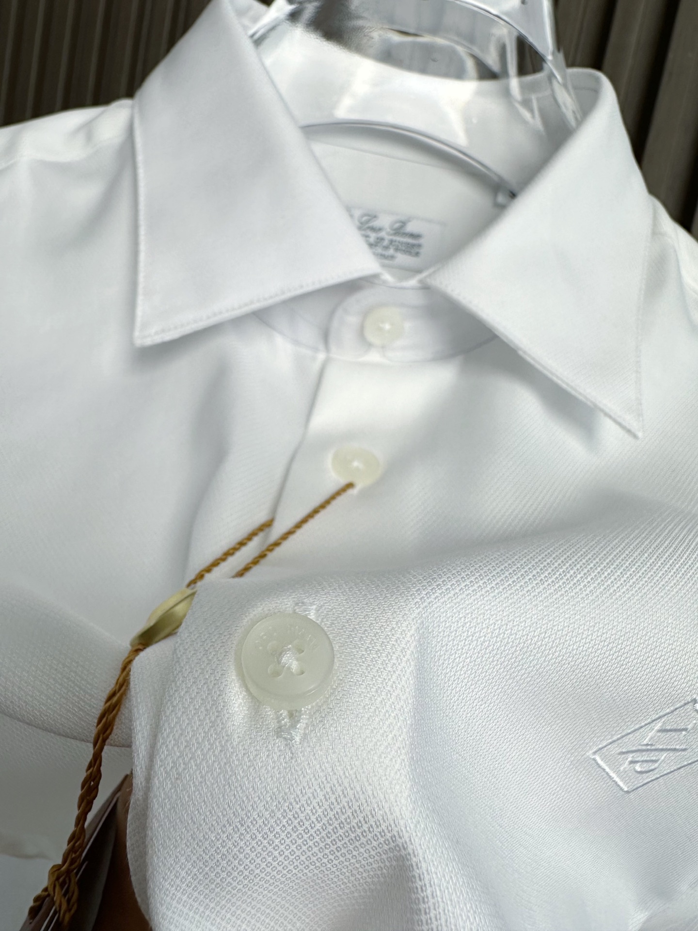 （白～）lP🆕家25FW秋冬新款提花面料长袖衬衫