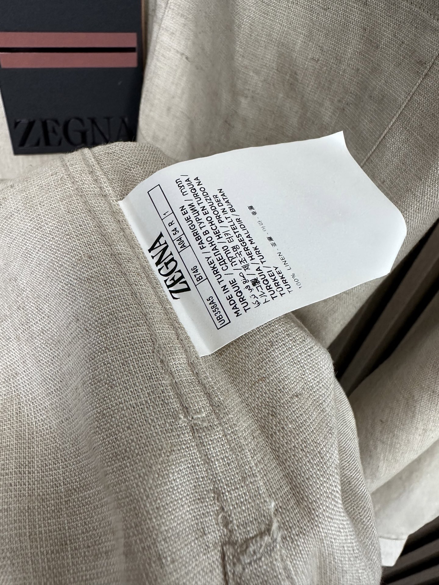 （亚麻原色～）ZZ杰尼亚25FW秋冬新款半开扣款亚麻衬衫｜码数：SMLXLXXL