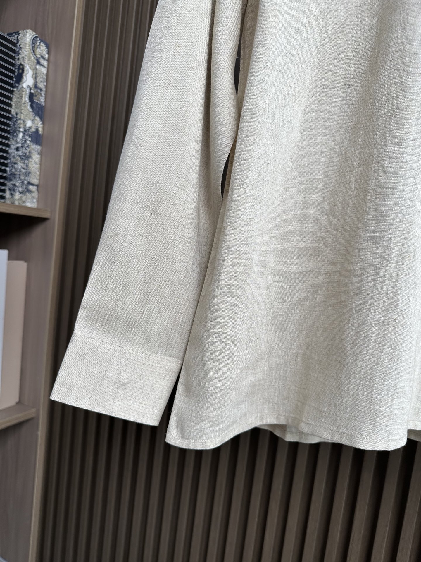 （亚麻原色～）ZZ杰尼亚25FW秋冬新款半开扣款亚麻衬衫｜码数：SMLXLXXL