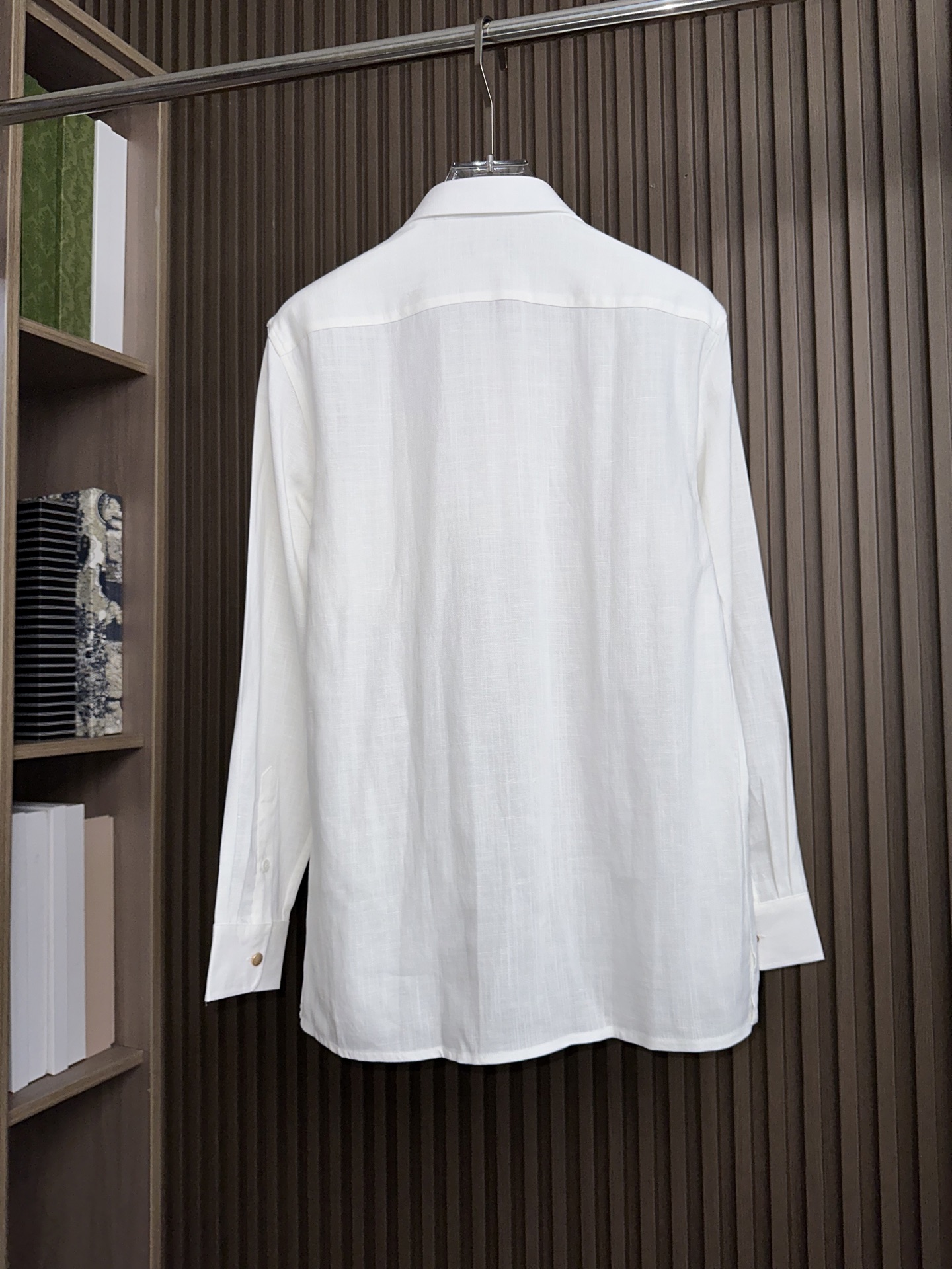 （白色～）ZZ杰尼亚25FW秋冬新款半开扣款亚麻衬衫｜码数：SMLXLXXL