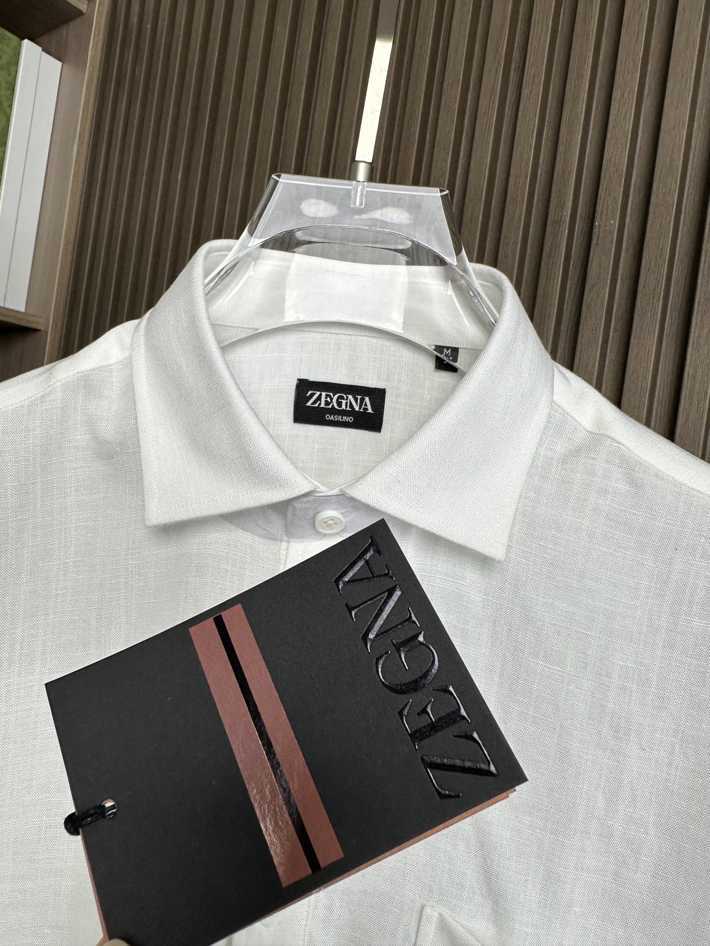 （白色～）ZZ杰尼亚25FW秋冬新款半开扣款亚麻衬衫｜码数：SMLXLXXL