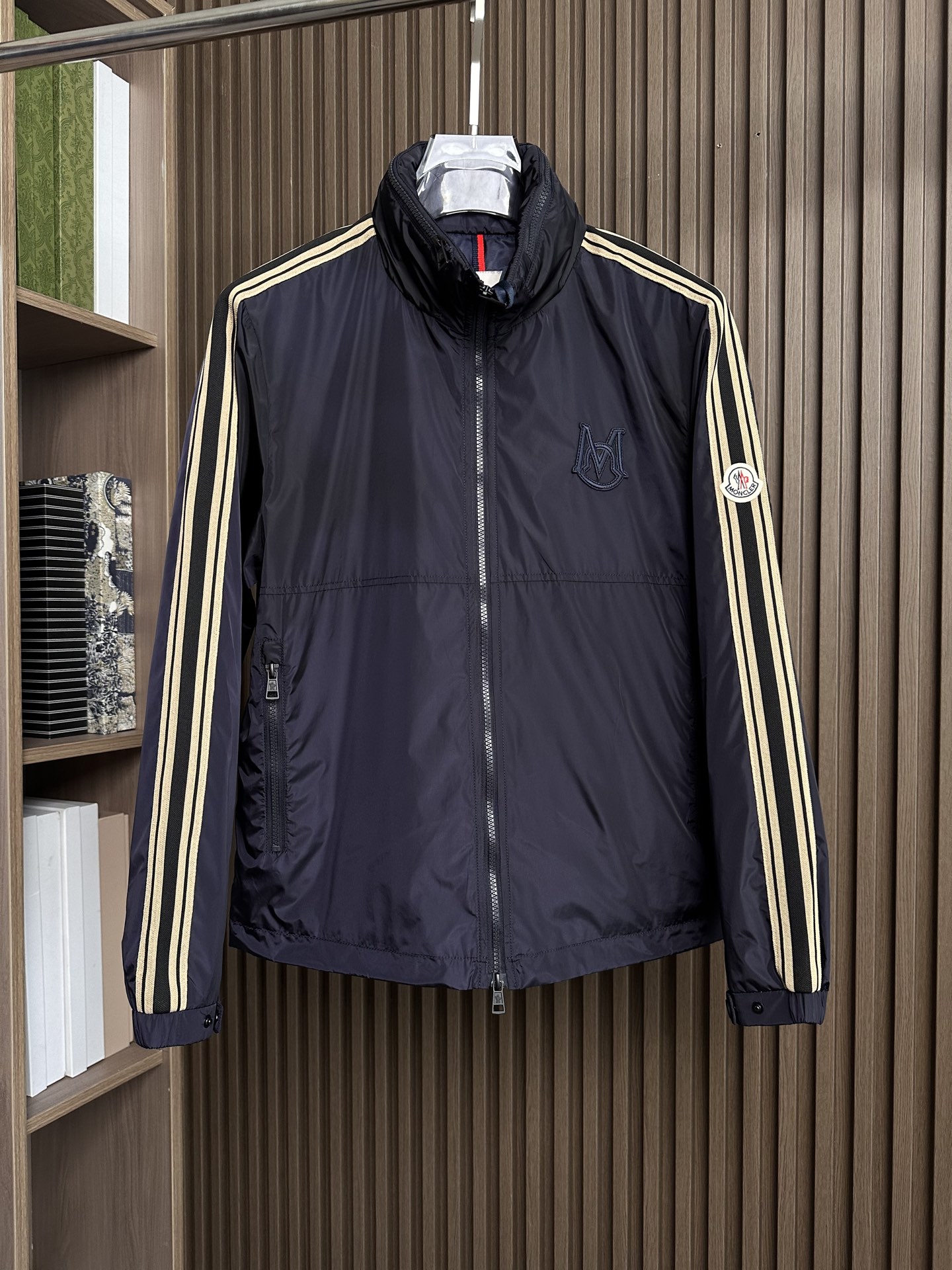 （藏蓝～）M家族男士高端时装款连帽户外夹克外套，25年早秋新款，