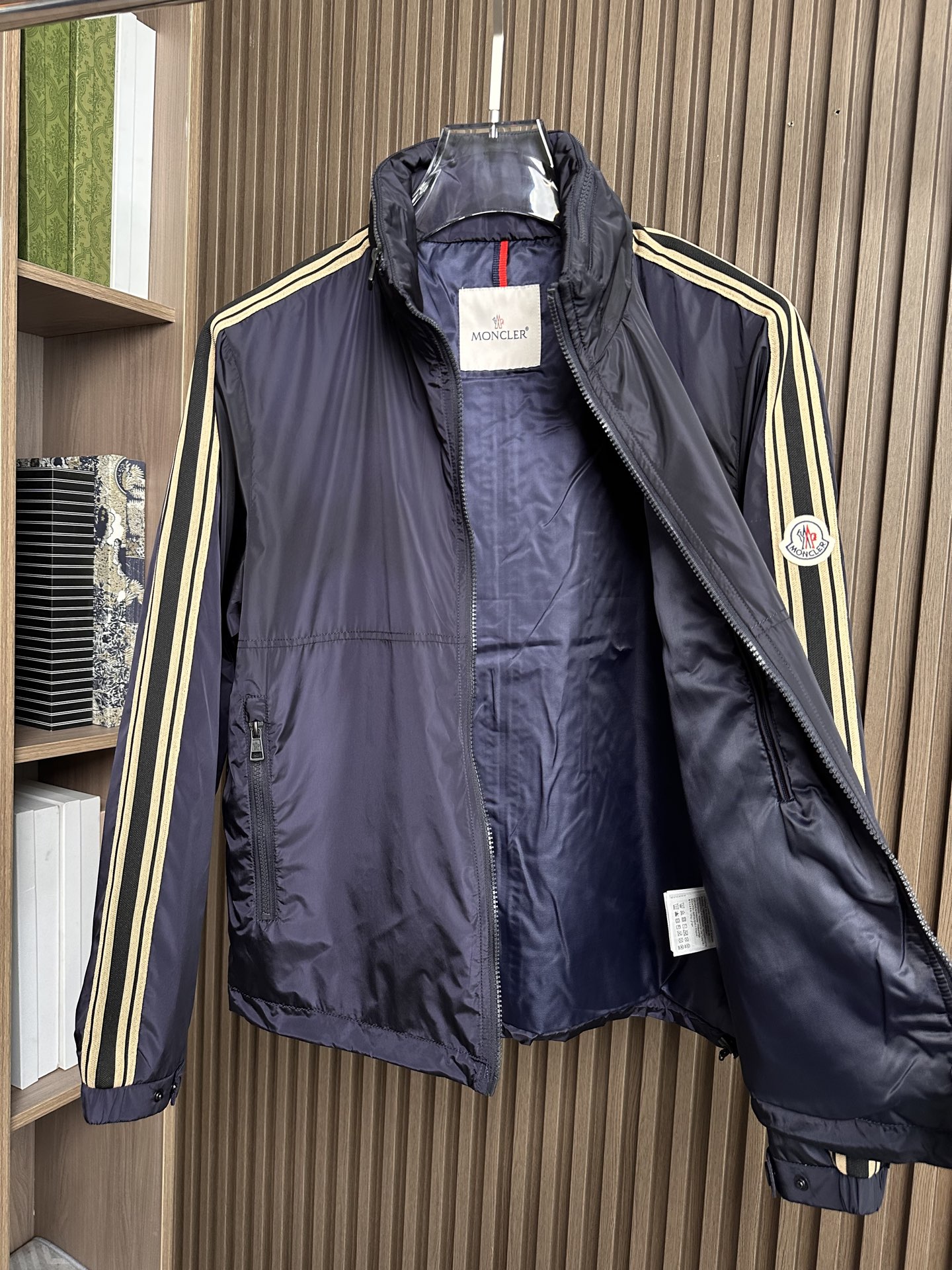 （藏蓝～）M家族男士高端时装款连帽户外夹克外套，25年早秋新款，