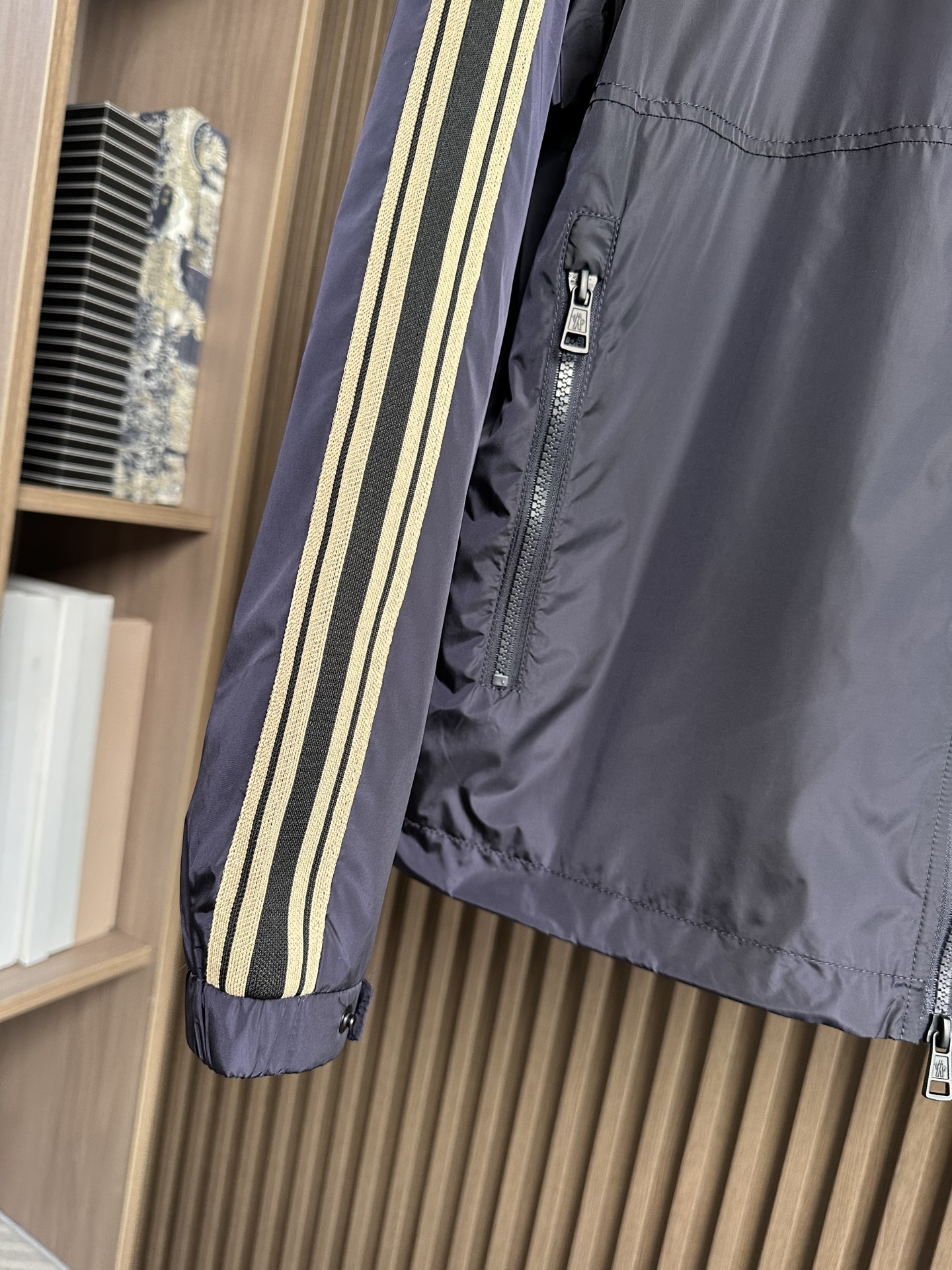 （藏蓝～）M家族男士高端时装款连帽户外夹克外套，25年早秋新款，