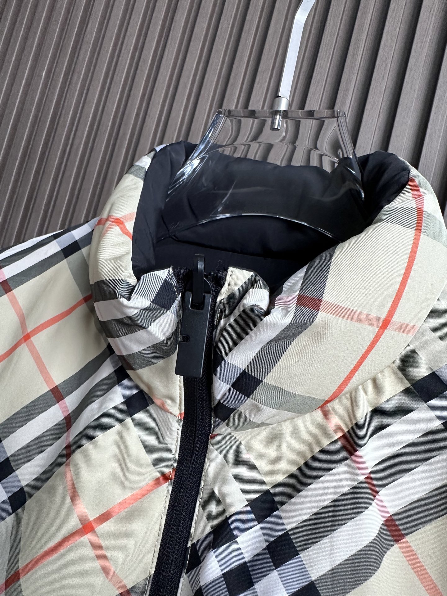 羽绒 格纹面