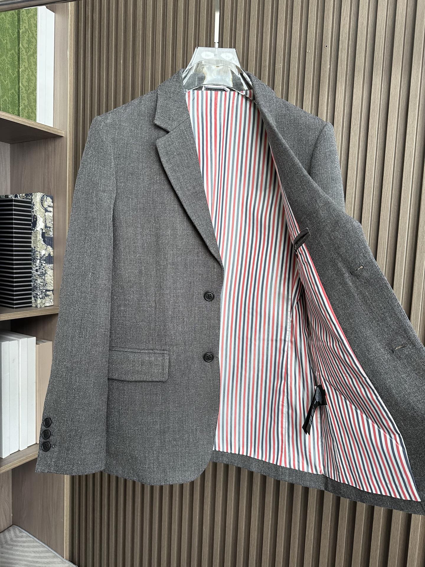 （灰～）TB原单男士2025年最新秋冬时装羊毛单西，