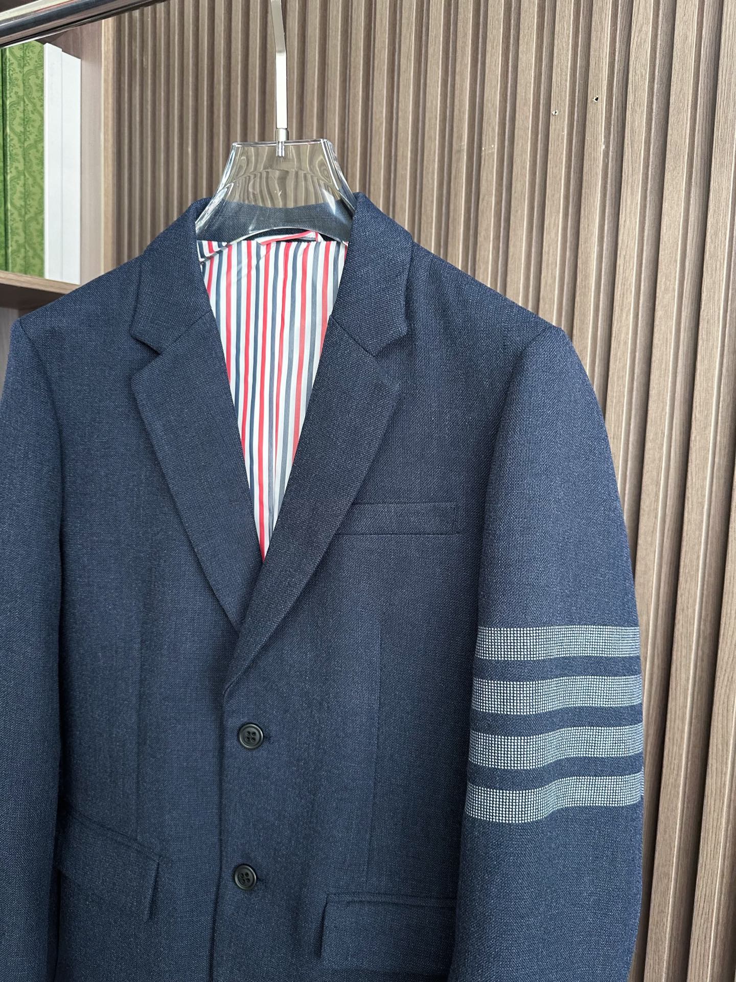 （藏蓝～）TB原单男士2025年最新秋冬时装羊毛单西，