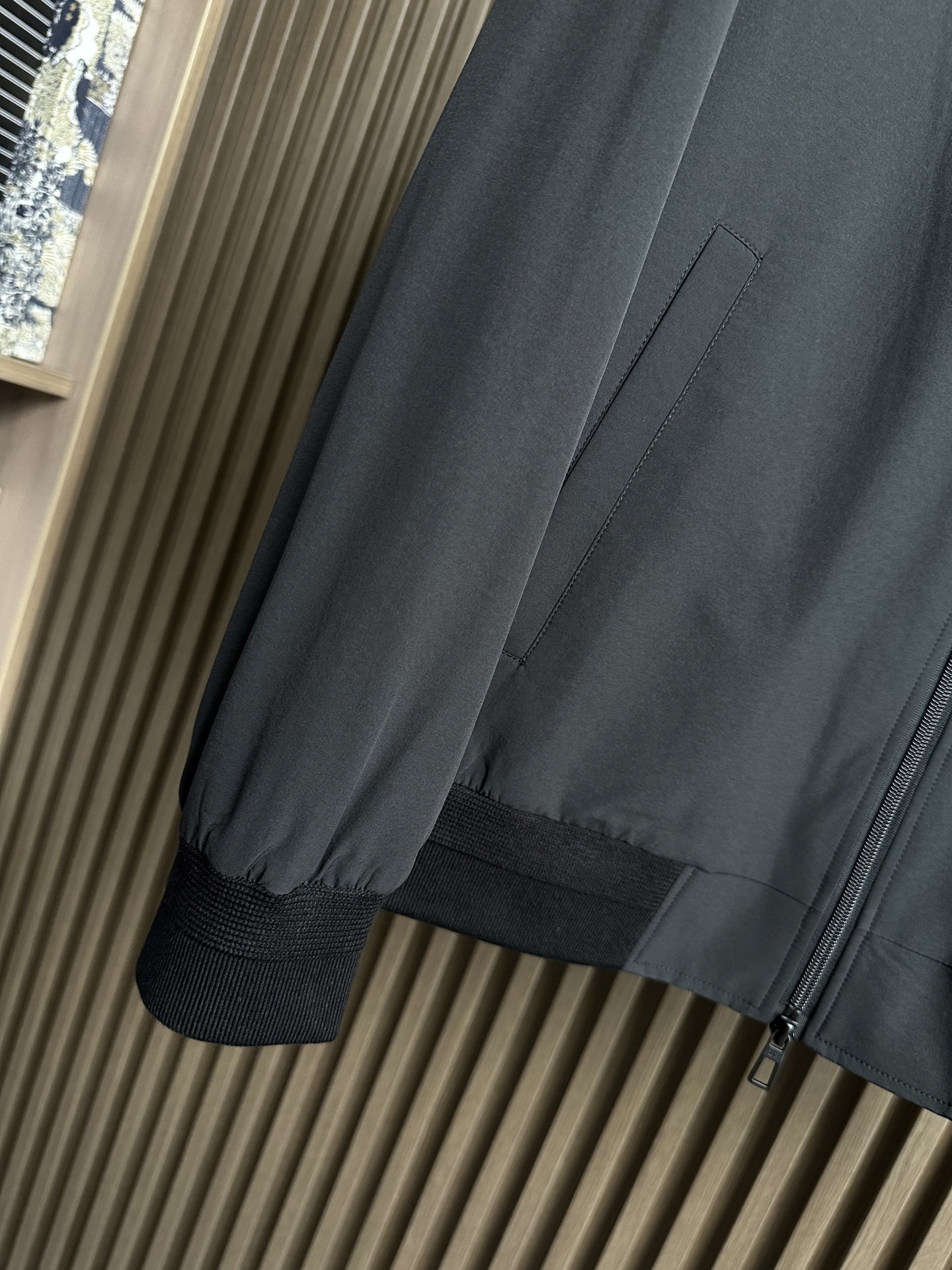 （黑～）lP🆕 诺悠翩雅羊毛立领夹克外套，