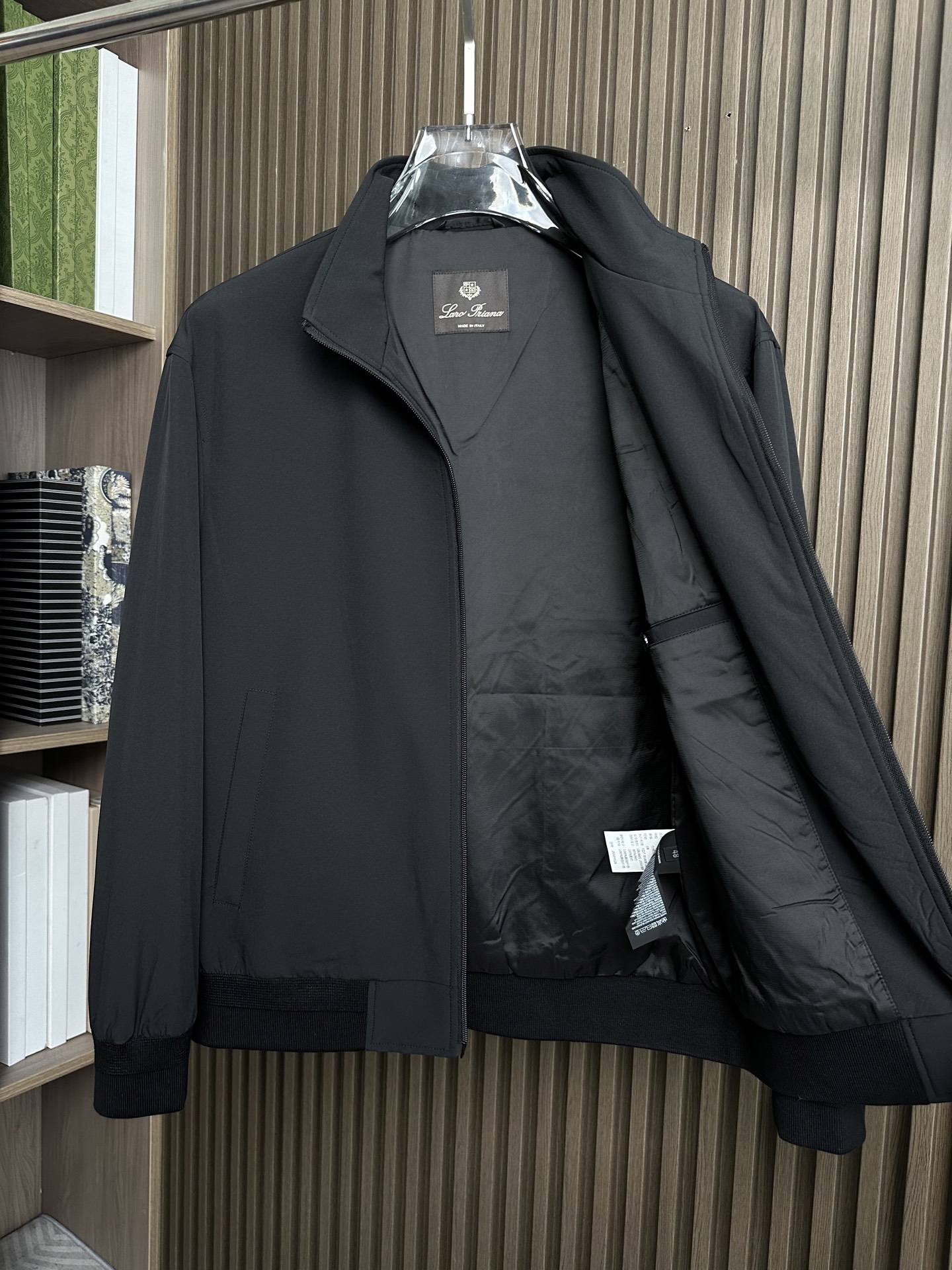 （黑～）lP🆕 诺悠翩雅羊毛立领夹克外套，