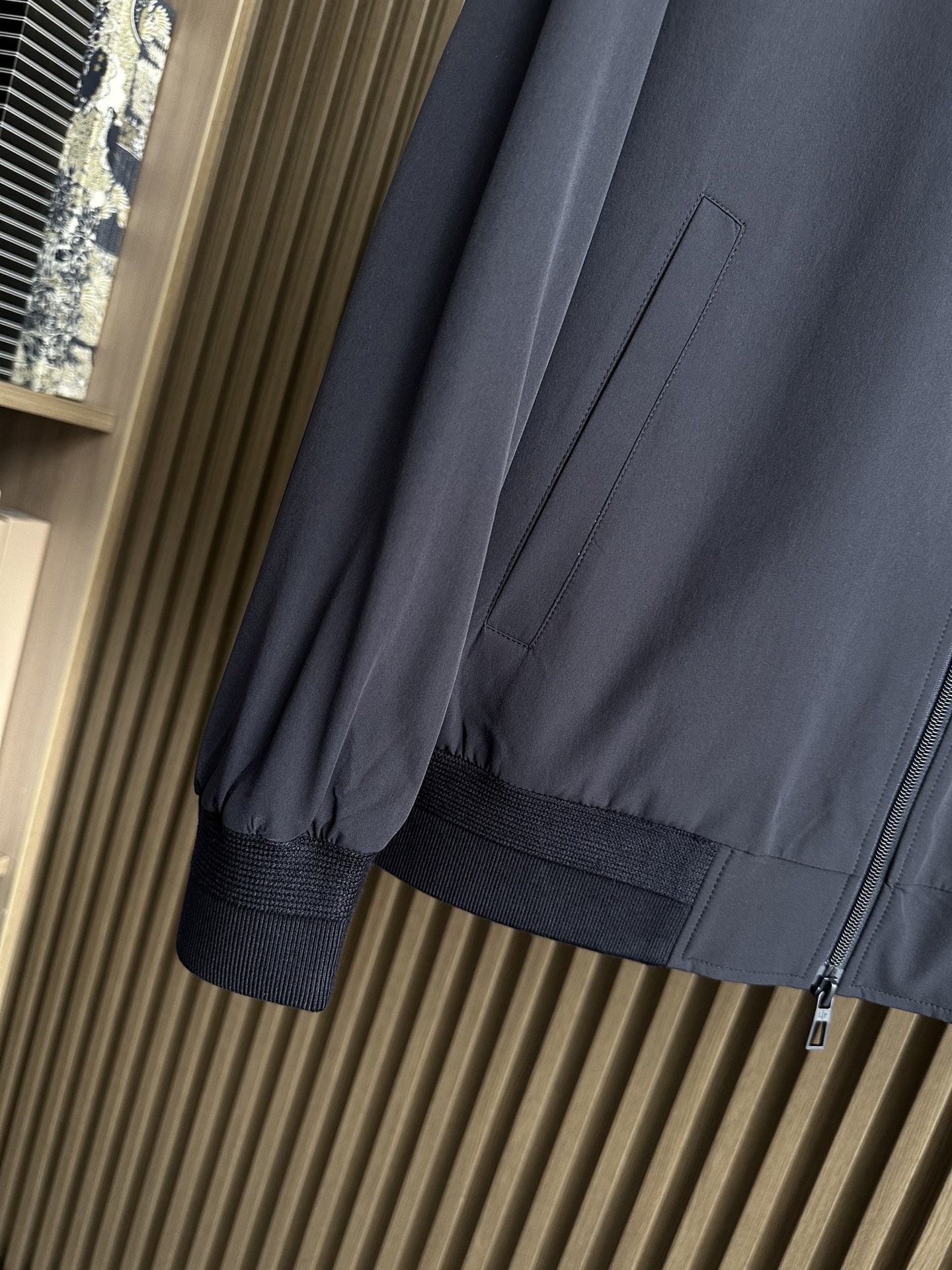 （藏蓝色～）lP🆕 诺悠翩雅羊毛立领夹克外套，