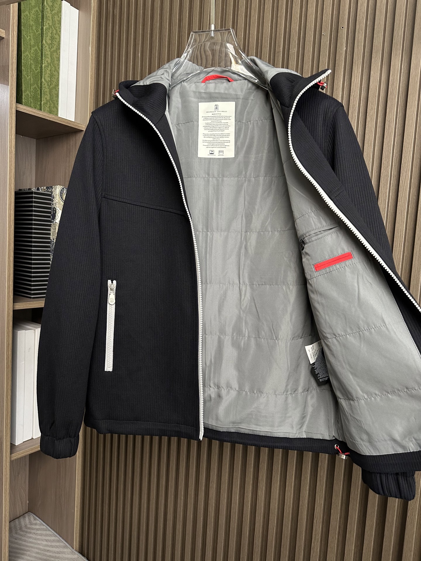 （黑～）BC家2025fw男装秋冬新品条绒连帽外套Moto