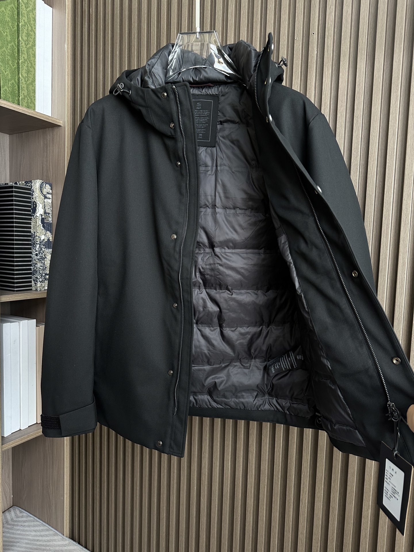 羽绒 BC-Brunello Cucinelli 25秋冬时尚连帽夹克羽绒内冲100g-90白鸭绒,轻薄