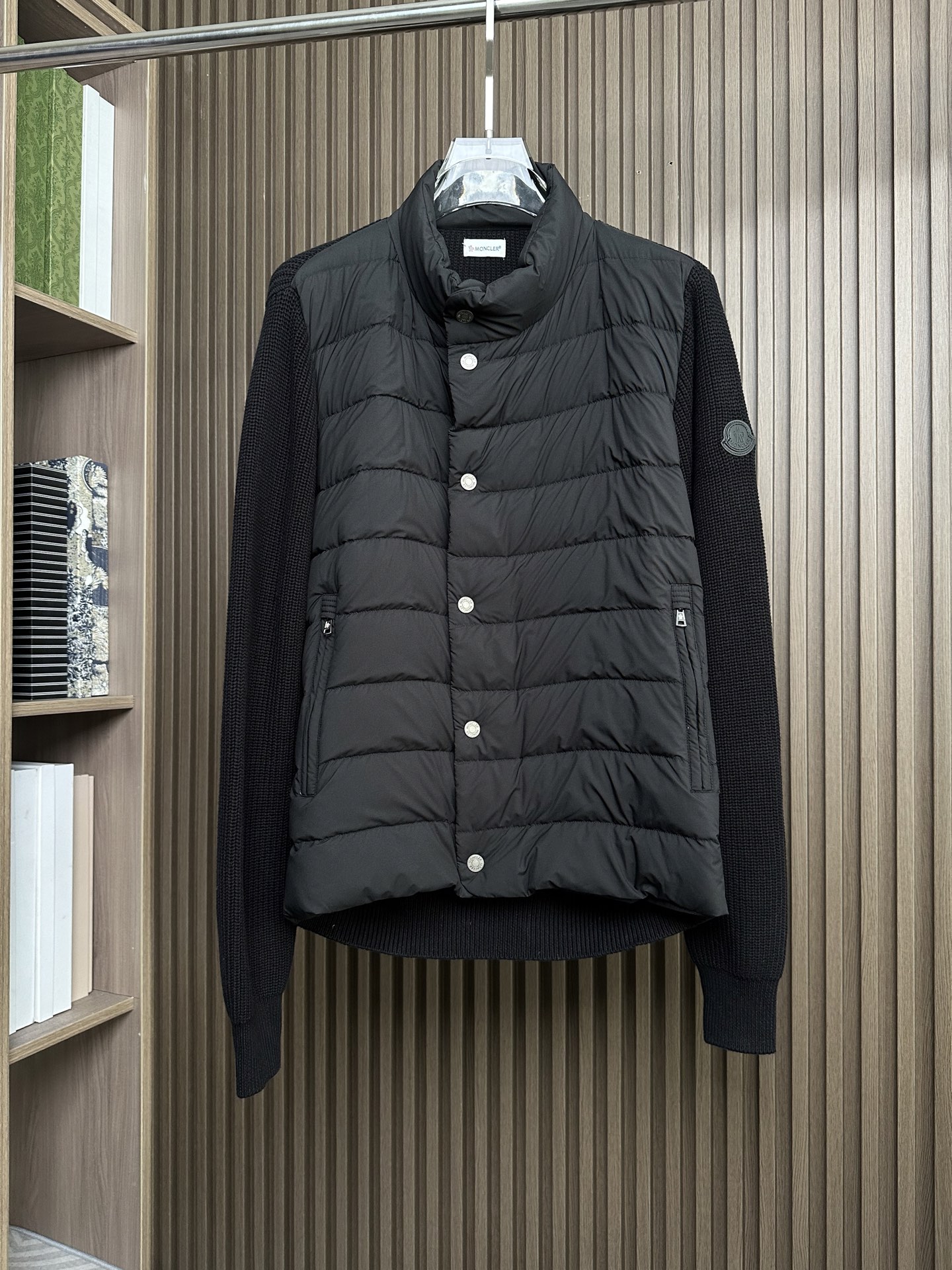 羽绒服 （黑～）Mon蒙口2025 秋冬季新品｜拼接针织羽绒服｜重塑运动高奢风格