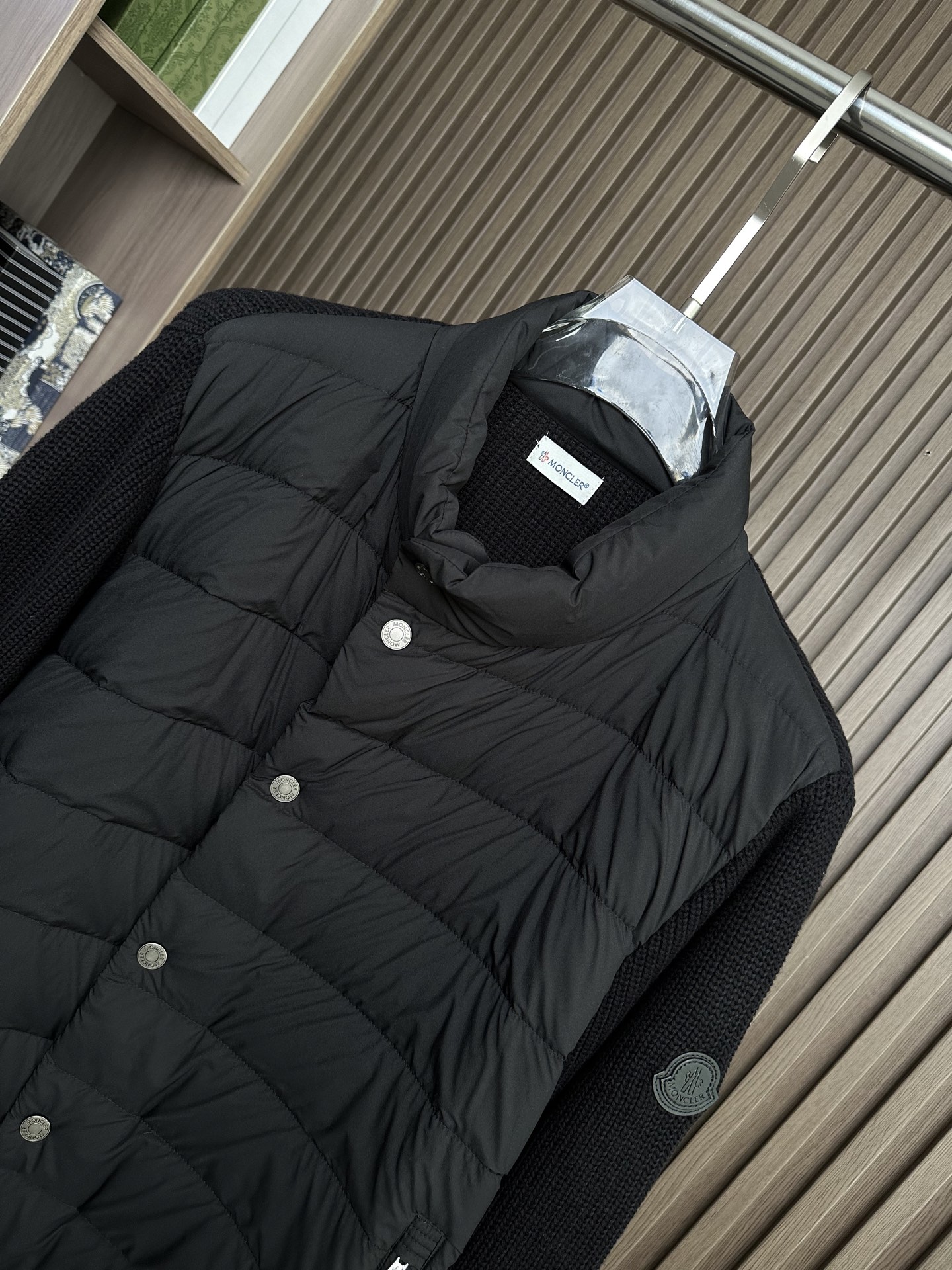 羽绒服 （黑～）Mon蒙口2025 秋冬季新品｜拼接针织羽绒服｜重塑运动高奢风格