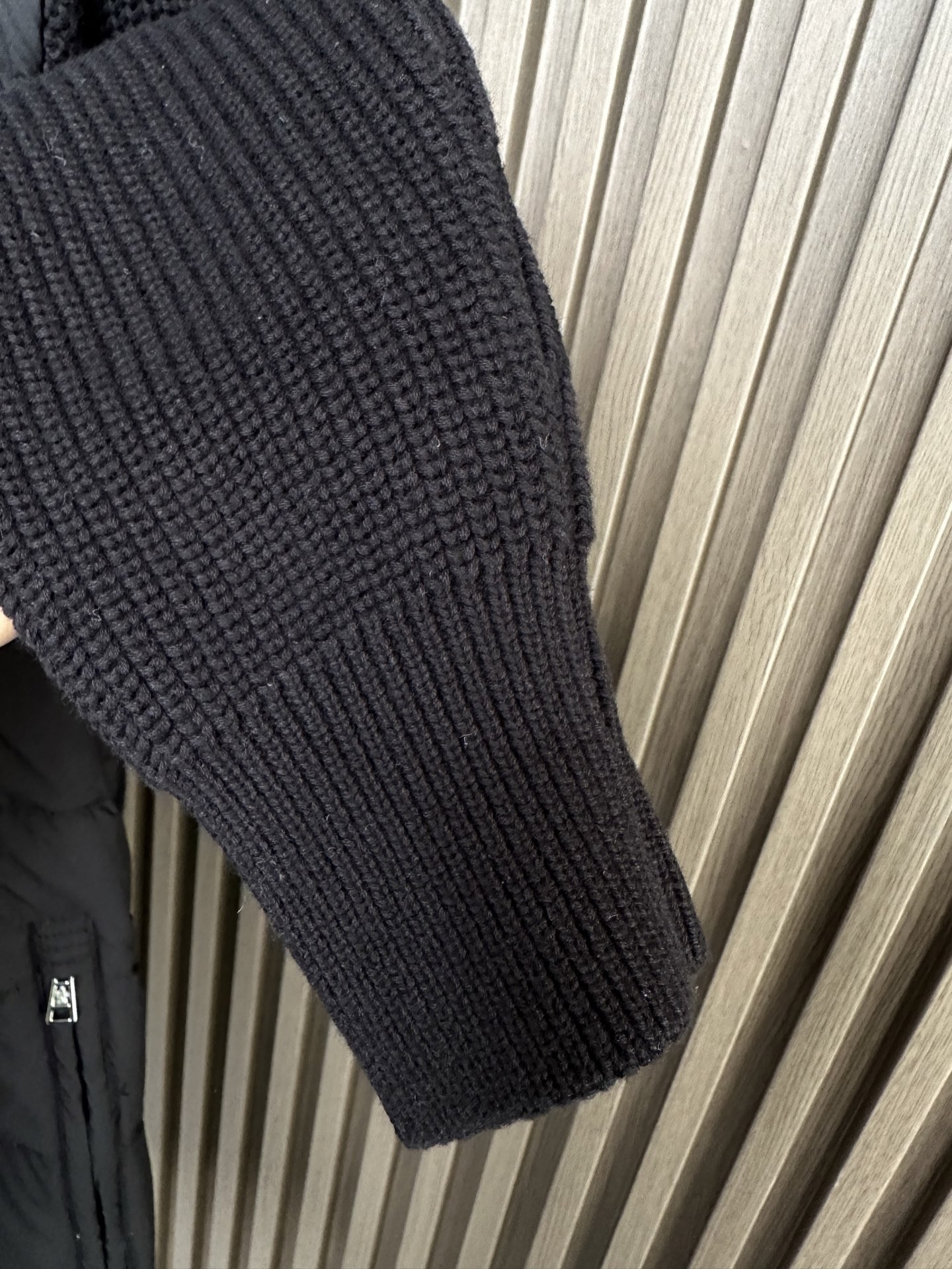 羽绒服 （黑～）Mon蒙口2025 秋冬季新品｜拼接针织羽绒服｜重塑运动高奢风格