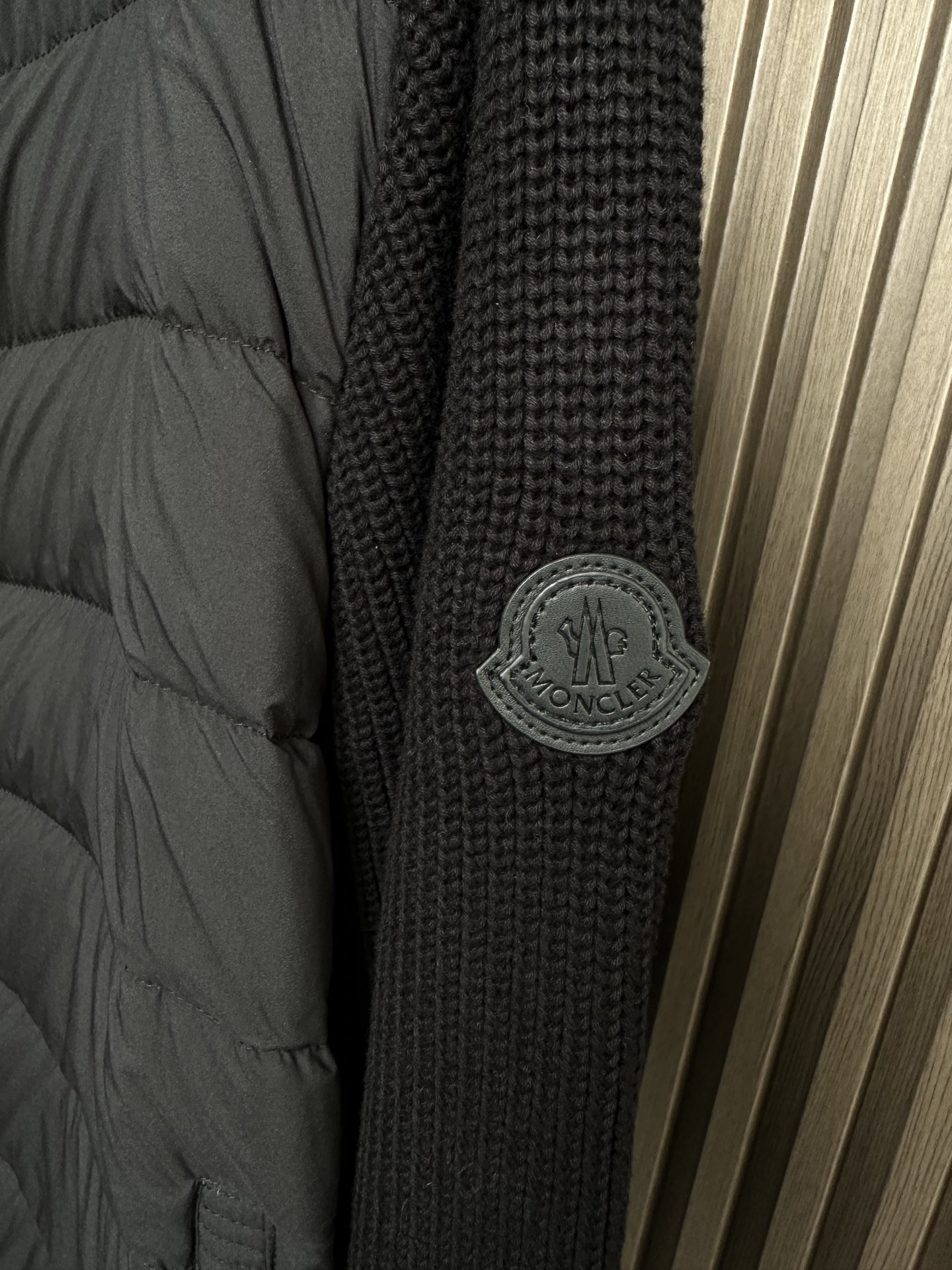 羽绒服 （黑～）Mon蒙口2025 秋冬季新品｜拼接针织羽绒服｜重塑运动高奢风格