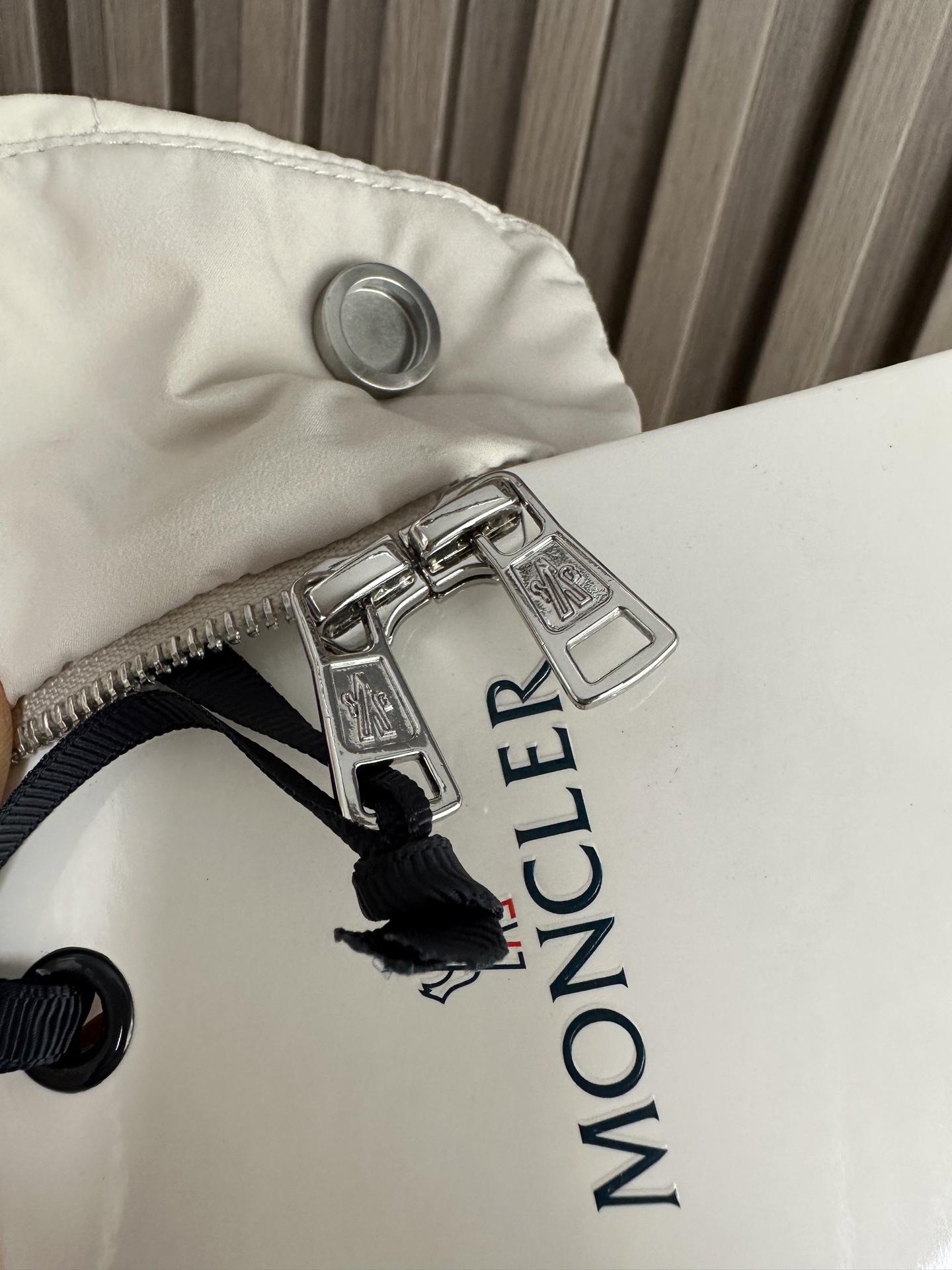 羽绒服 （米白～）Mon蒙口2025 秋冬季新品｜拼接针织羽绒服｜重塑运动高奢风格