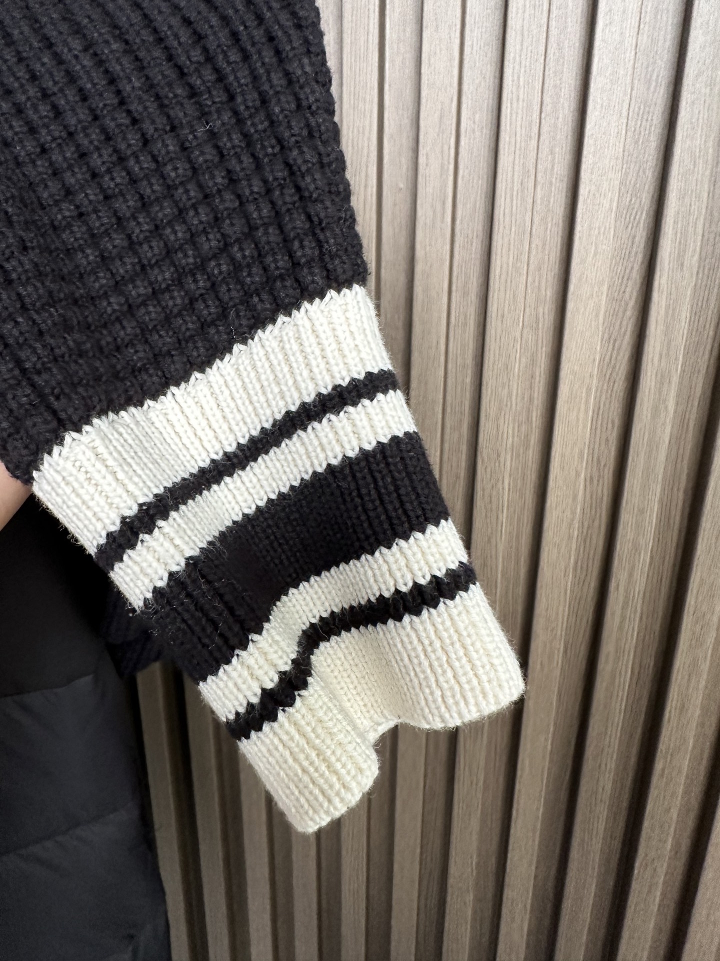 羽绒服 （黑～）Mon蒙口2025 秋冬季新品｜拼接针织羽绒服｜重塑运动高奢风格