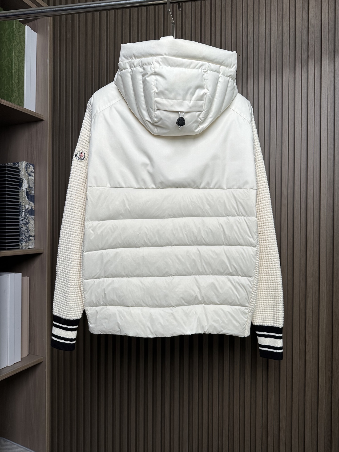 羽绒服 （米白～）Mon蒙口2025 秋冬季新品｜拼接针织羽绒服｜重塑运动高奢风格