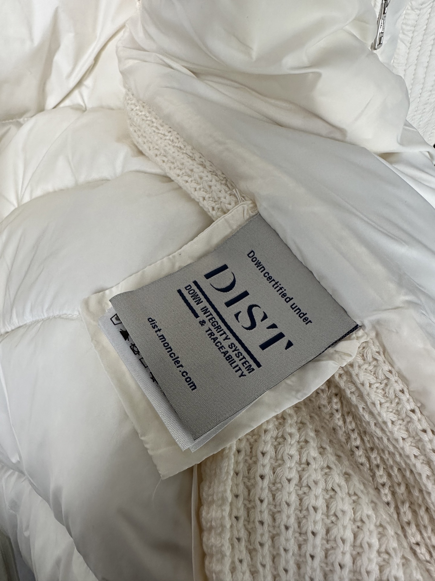 羽绒服 （米白～）Mon蒙口2025 秋冬季新品｜拼接针织羽绒服｜重塑运动高奢风格