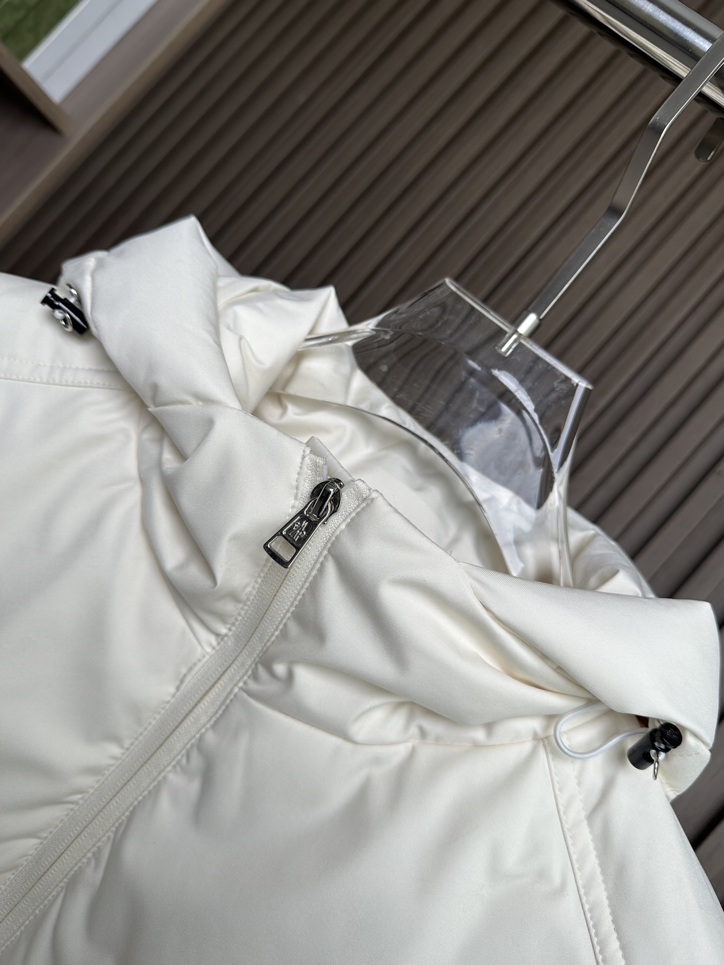 羽绒服 （米白～）Mon蒙口2025 秋冬季新品｜拼接针织羽绒服｜重塑运动高奢风格