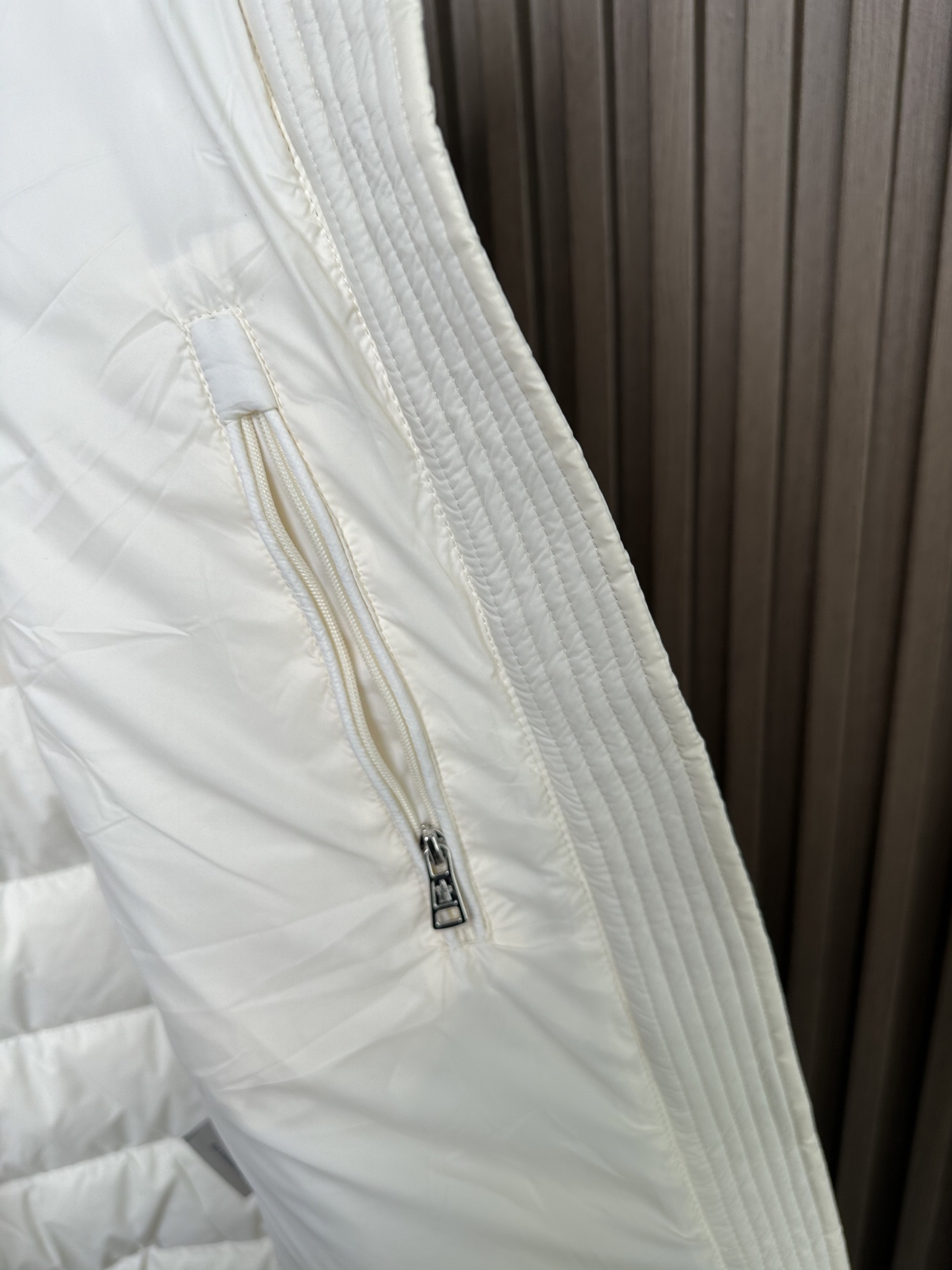 羽绒服 （米白～）Mon蒙口2025 秋冬季新品｜拼接针织羽绒服｜重塑运动高奢风格