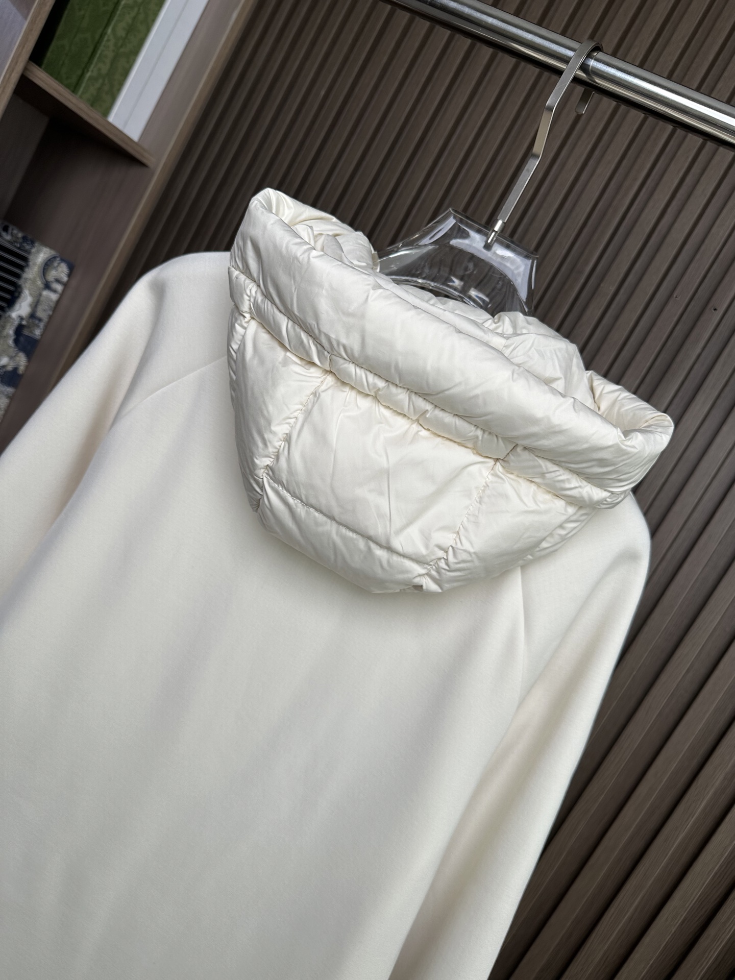 羽绒服 （白～）Mon蒙口2025 秋冬季新品｜拼接针织羽绒服｜重塑运动高奢风格